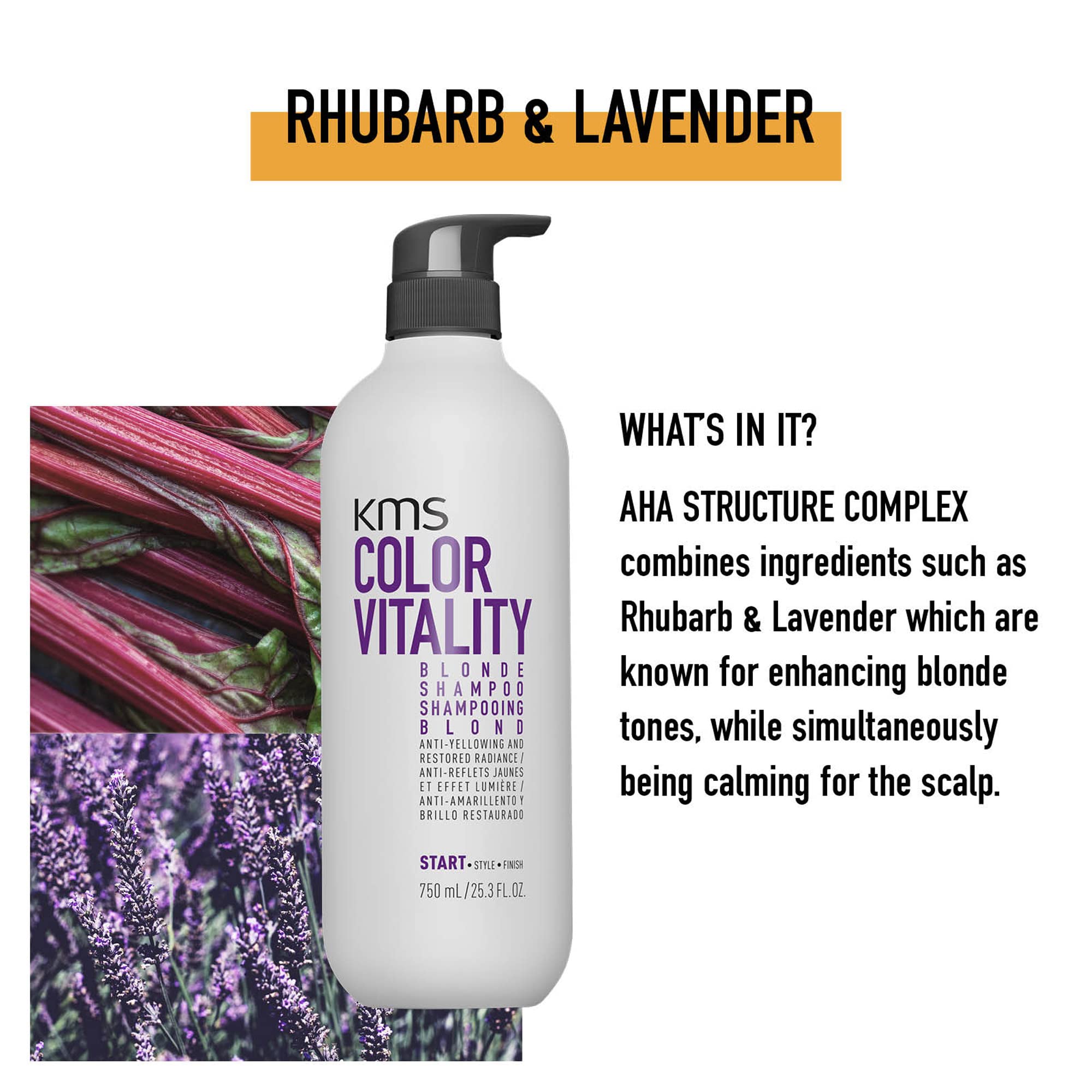 Foto 5 pulgar | Champú Kms Colorvitality Blonde Illuminating Purple 750 Ml - Venta Internacional.