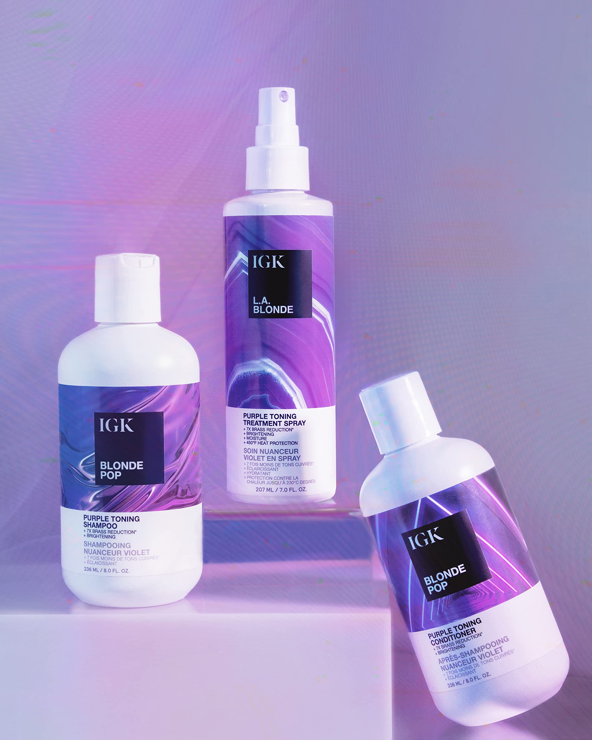 Foto 3 pulgar | Champú Igk Blonde Pop Purple Tonificante 240 Ml, Vegano, Libre De Crueldad Animal - Venta Internacional.
