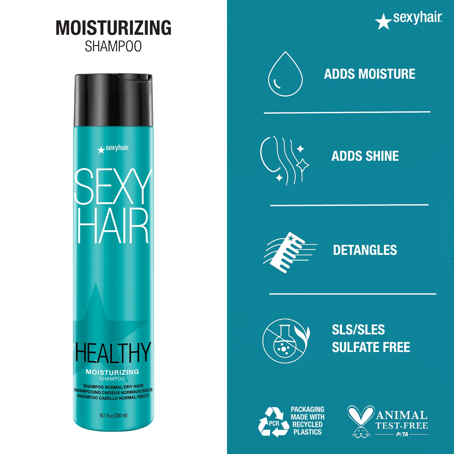 Foto 4 pulgar | Champú Sexyhair Healthy Hidratante 300 Ml Sin Sulfatos - Venta Internacional.