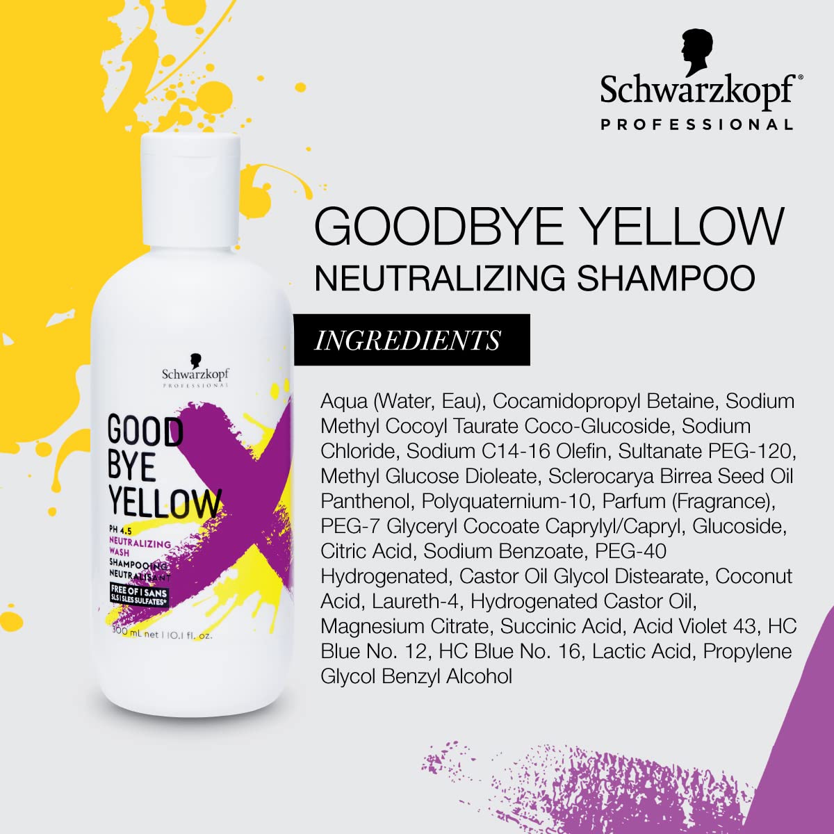 Foto 5 pulgar | Champú Goodbye Yellow Neutralizante Wash, 300 Ml, Vegano - Venta Internacional.