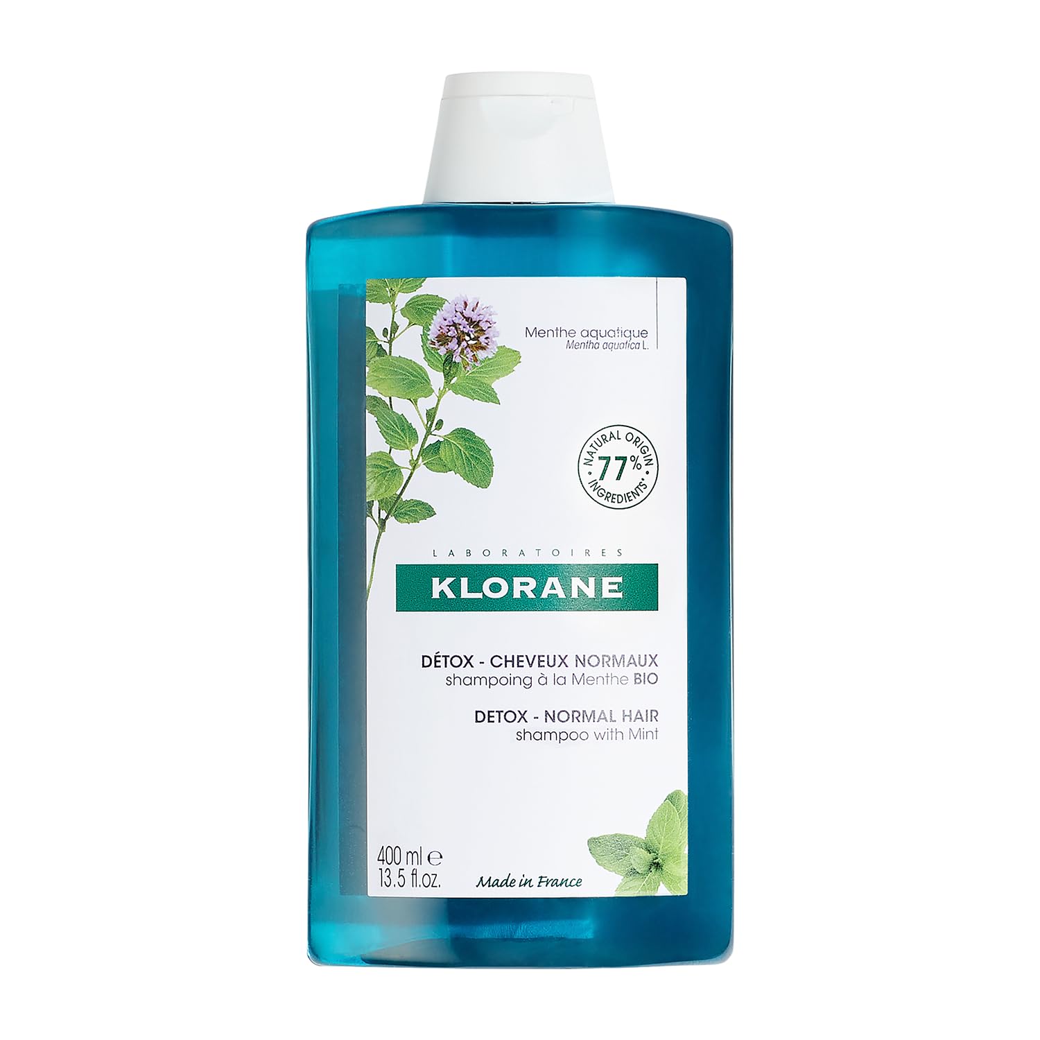 Champú Klorane Detox Con Menta Acuática 400 Ml Para Cabello Opaco - Venta Internacional.