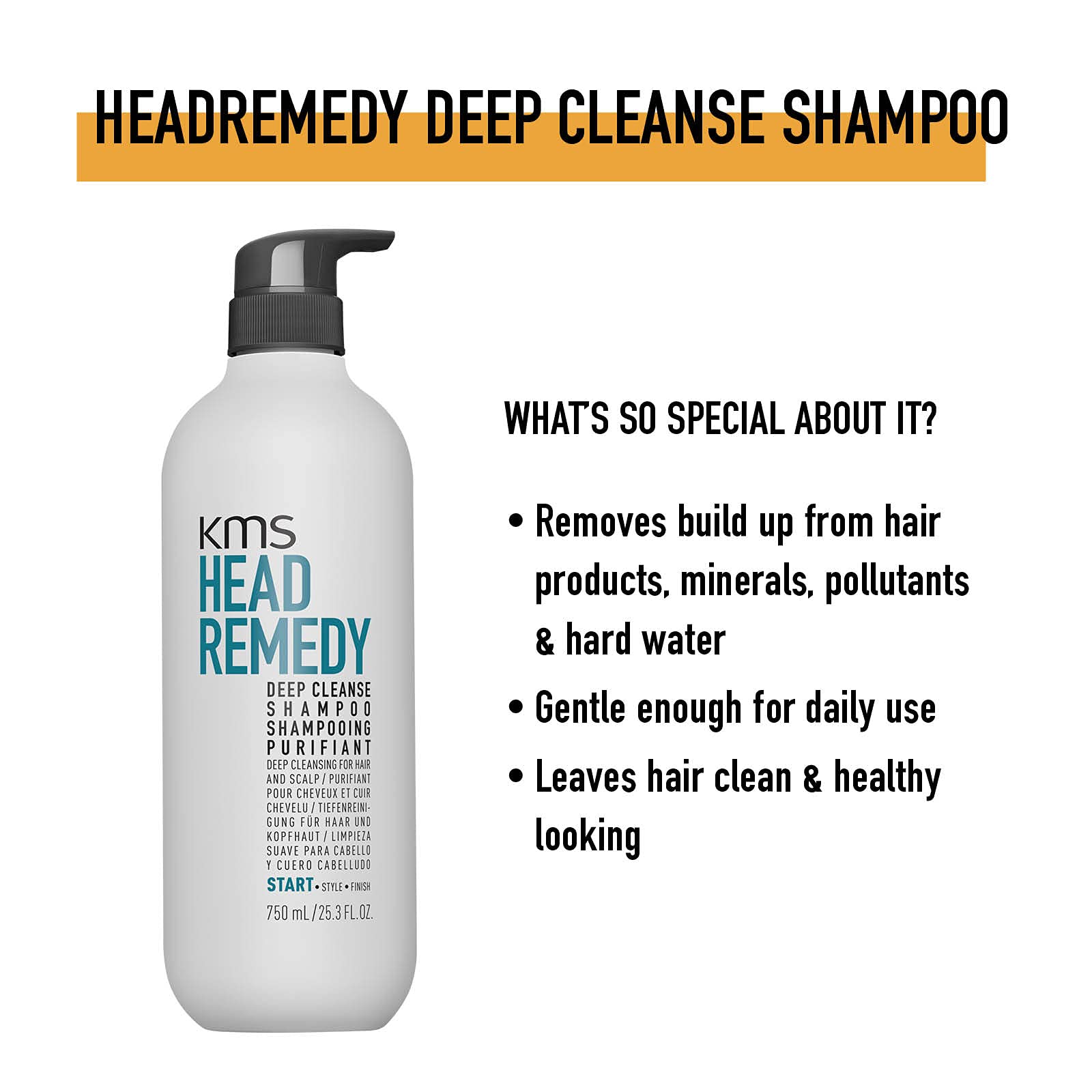 Foto 3 pulgar | Champú Kms Headremedy Deep Cleanse Clarificante 750 Ml - Venta Internacional.