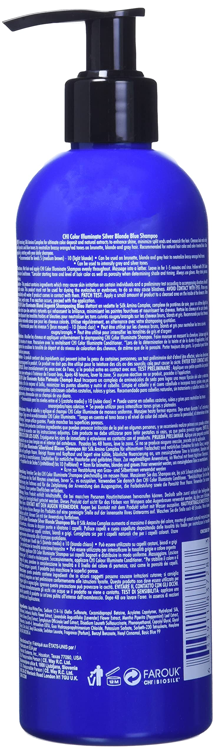Foto 3 pulgar | Champú Chi Color Illuminate Silver Blonde 355 Ml Sin Sulfatos - Venta Internacional.