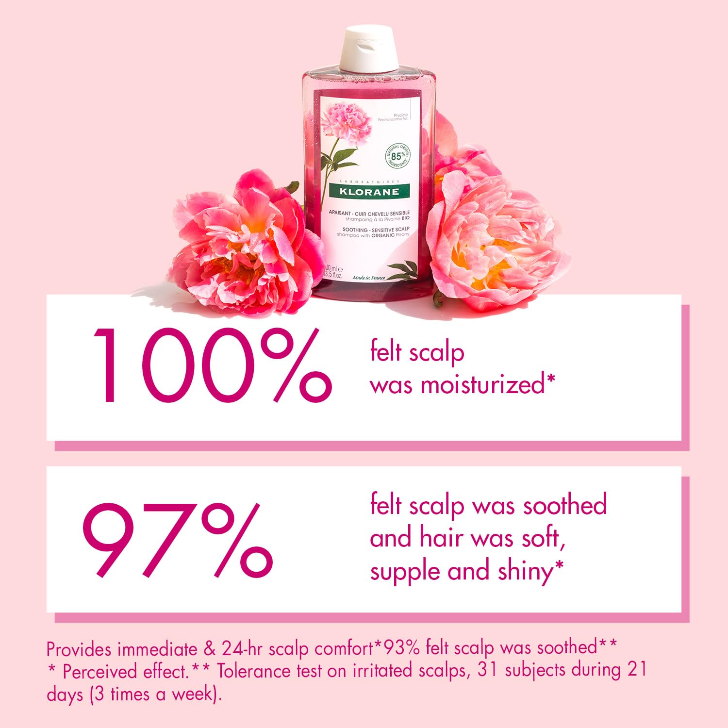 Foto 6 pulgar | Champú Klorane Con Peonía Soothing Relief 400 Ml Para Cuero Cabelludo Seco - Venta Internacional.