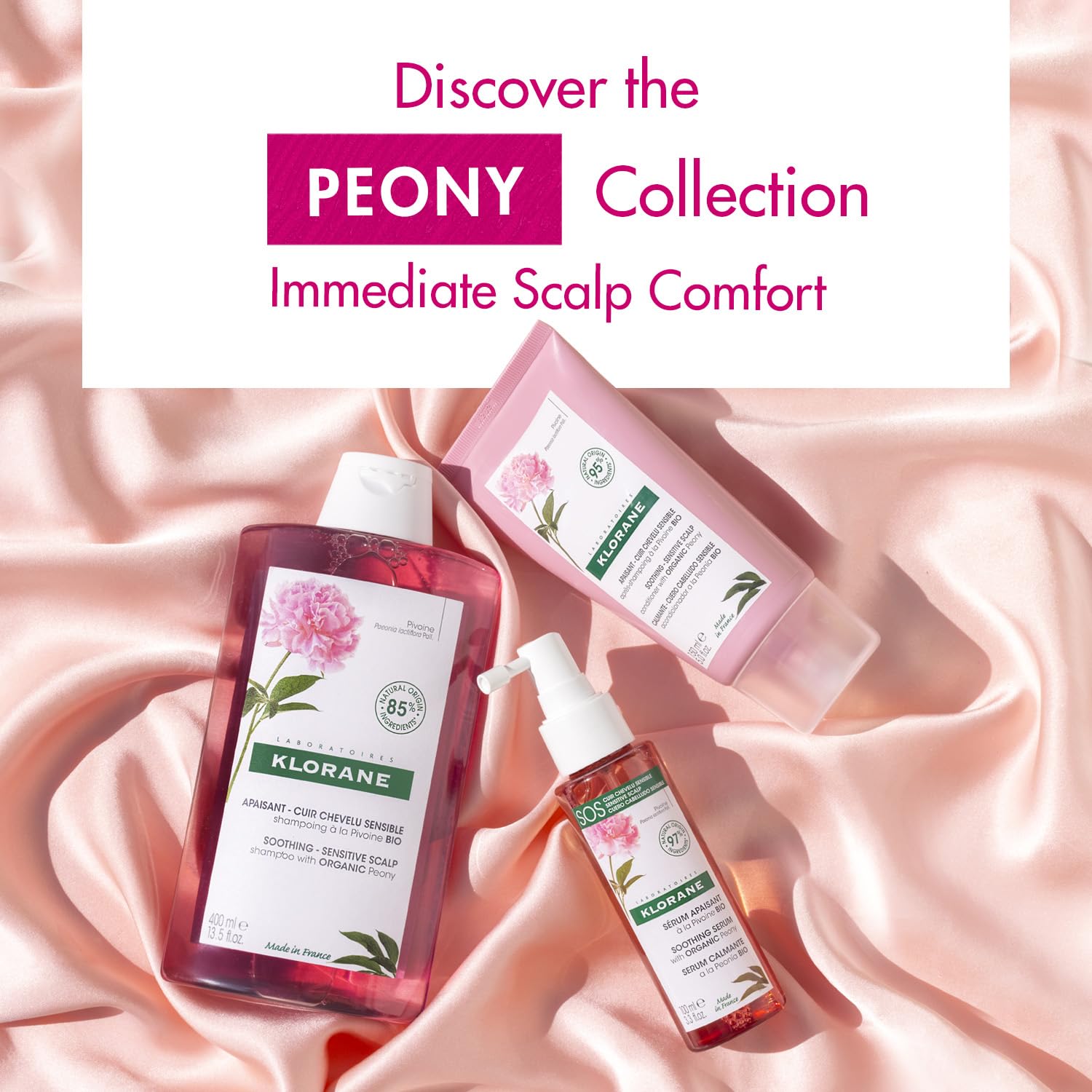 Foto 7 pulgar | Champú Klorane Con Peonía Soothing Relief 400 Ml Para Cuero Cabelludo Seco - Venta Internacional.