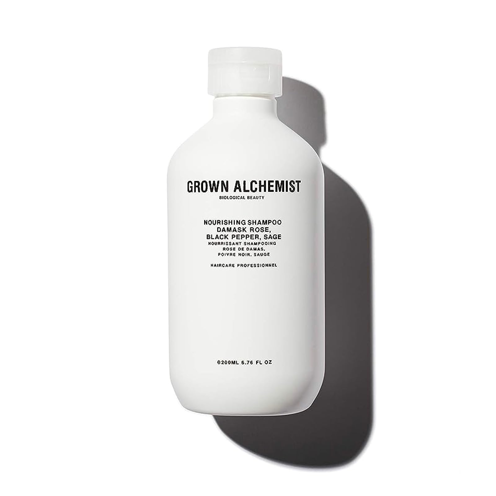 Champú Grown Alchemist Nourishing, 200 Ml, Rosa De Damasco, Pimienta Negra - Venta Internacional.