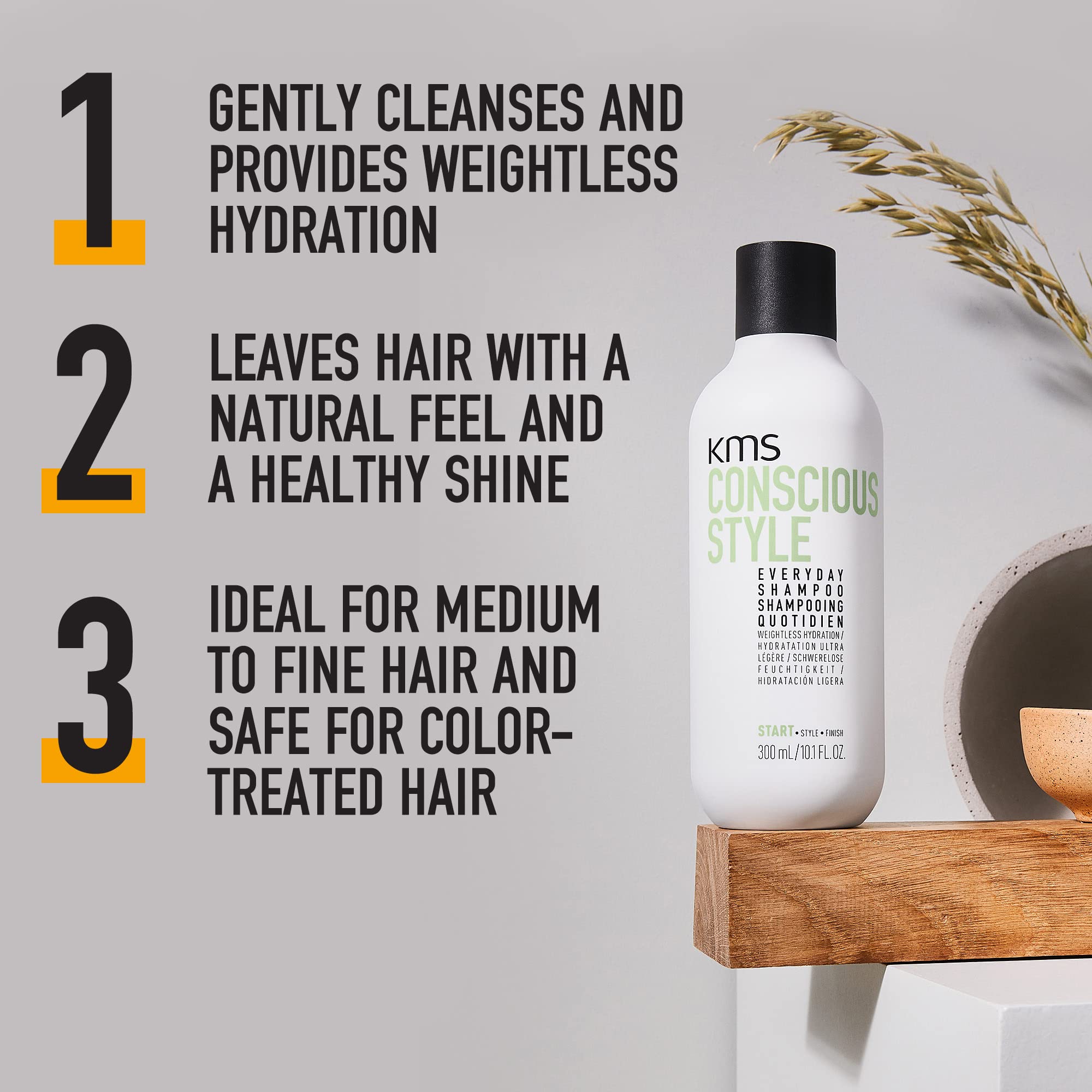 Foto 3 | Champú Kms Consciousstyle Everyday Weightless Moisture 750 Ml - Venta Internacional.