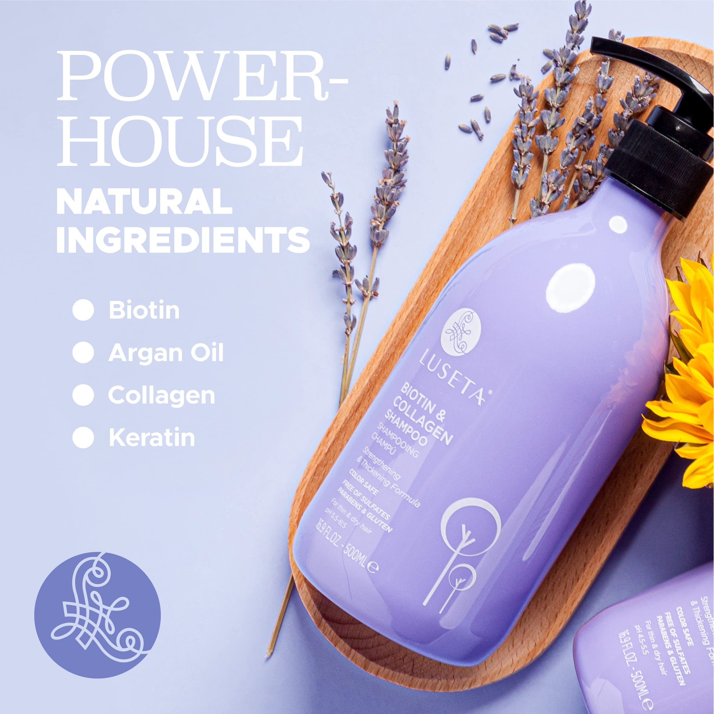 Foto 4 pulgar | Champú Luseta Con Biotina Y Colágeno Para El Crecimiento Del Cabello, 500 Ml - Venta Internacional.