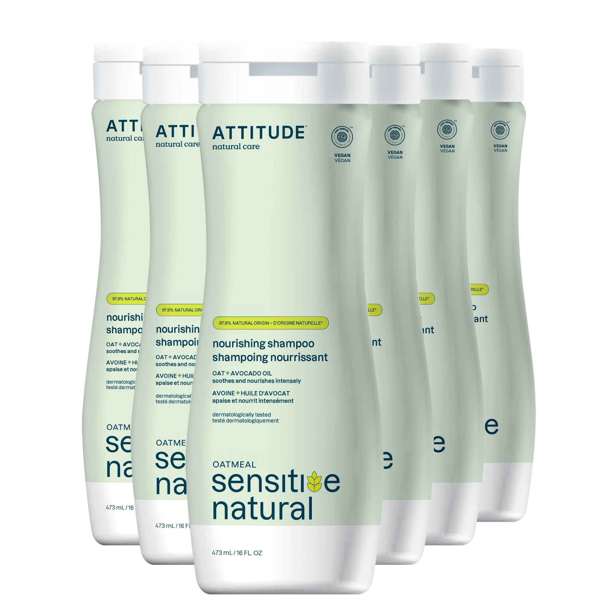 Foto 1 | Champú Attitude Para Cuero Cabelludo Seco Y Sensible Con Aceite De Aguacate 480 Ml X 6 - Venta Internacional.