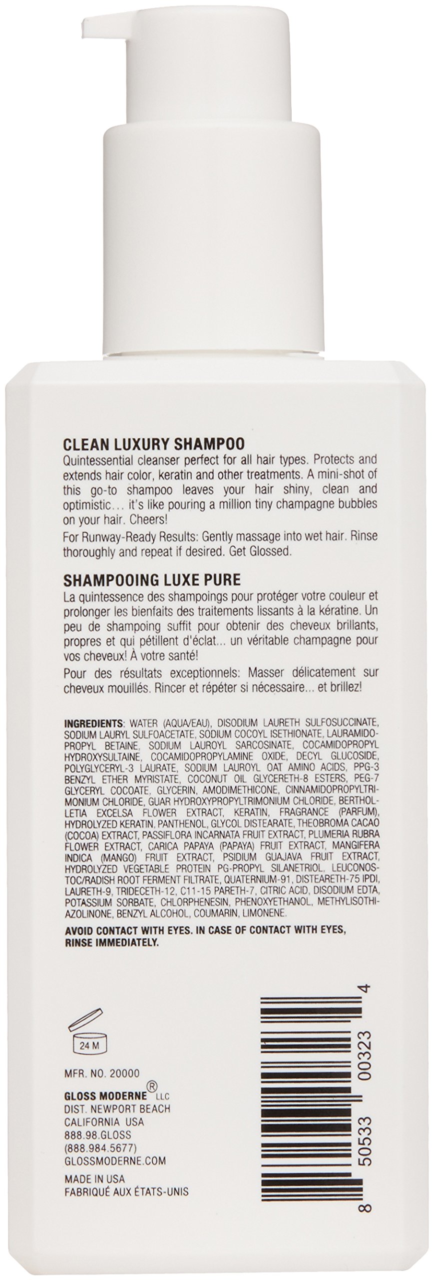 Foto 3 pulgar | Champú Gloss Moderne Clean Luxury 240 Ml Para Cabello Seco Y Dañado - Venta Internacional.