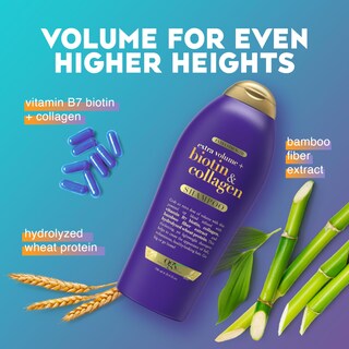 Foto 3 | Champú Ogx Con Biotina Y Colágeno Extra Fuerte Para Dar Volumen, 750 Ml - Venta Internacional.
