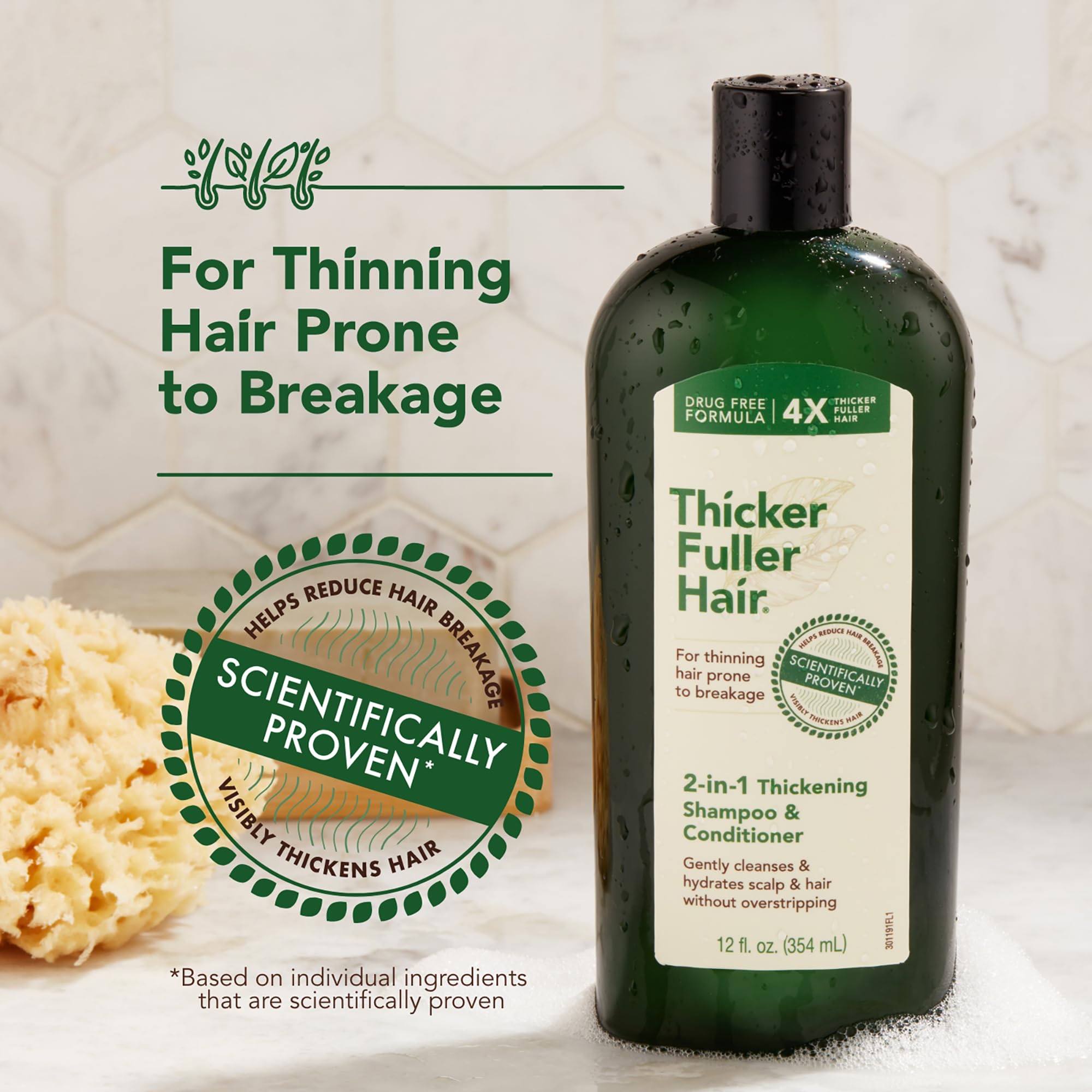 Foto 5 pulgar | Champú Y Acondicionador Thicker Fuller Hair 2 En 1, 355 Ml, Para Hombres - Venta Internacional.