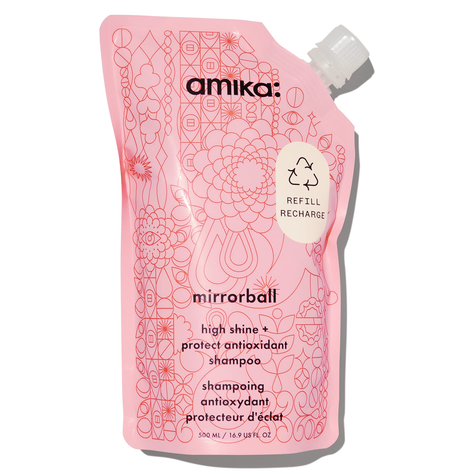 Foto 2 pulgar | Champú Amika Mirrorball High Shine + Protect 500 Ml - Venta Internacional.