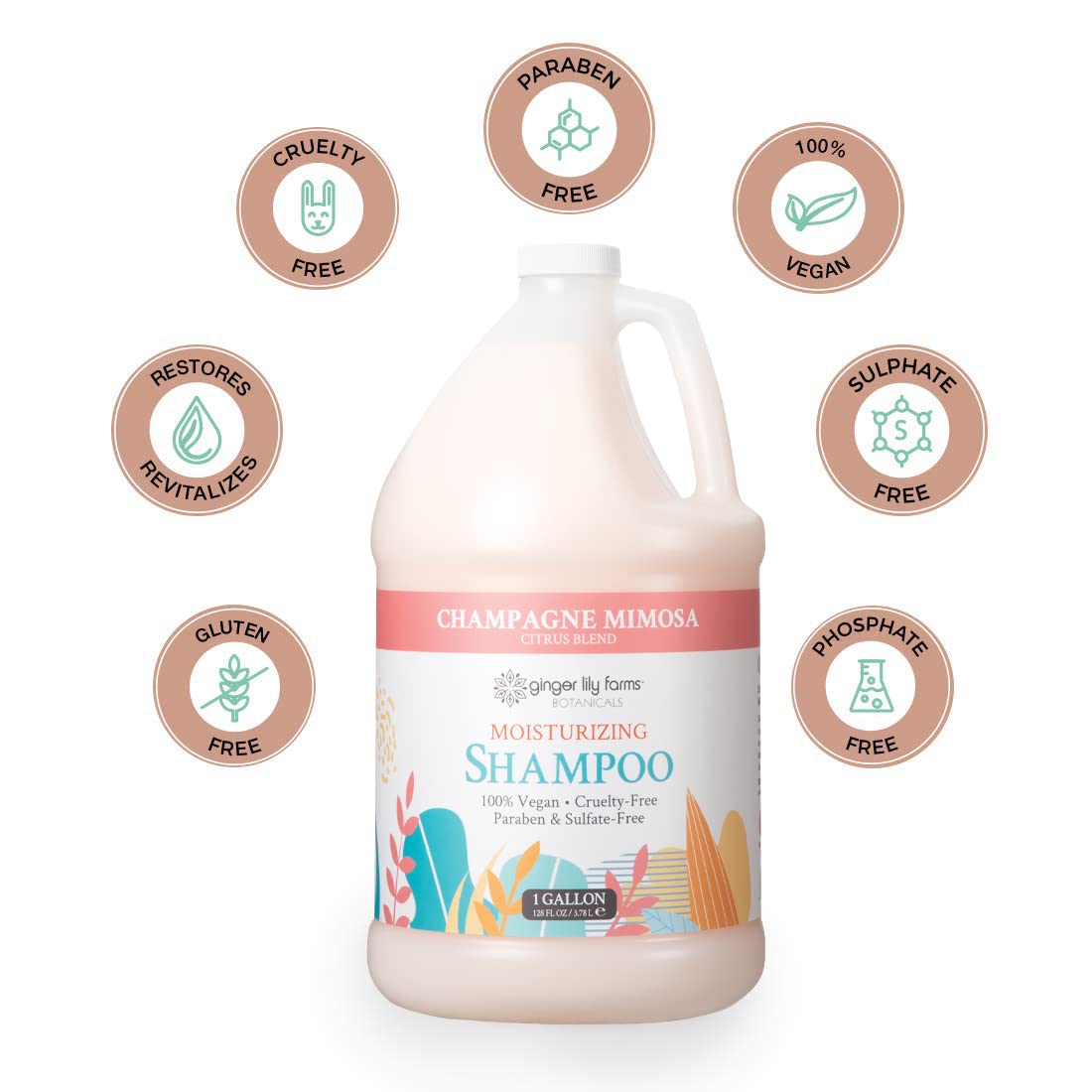 Foto 5 pulgar | Champú Hidratante Ginger Lily Farms Champagne Mimosa 1l - Venta Internacional.