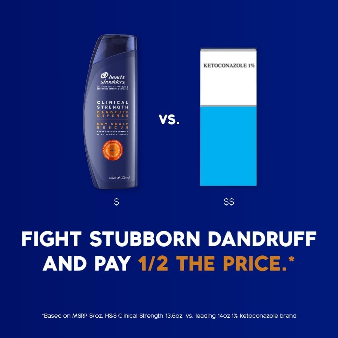 Foto 5 pulgar | Champú Head & Shoulders Clinical Dandruff Defense + Dry Scalp Rescue 400 Ml X2 - Venta Internacional.