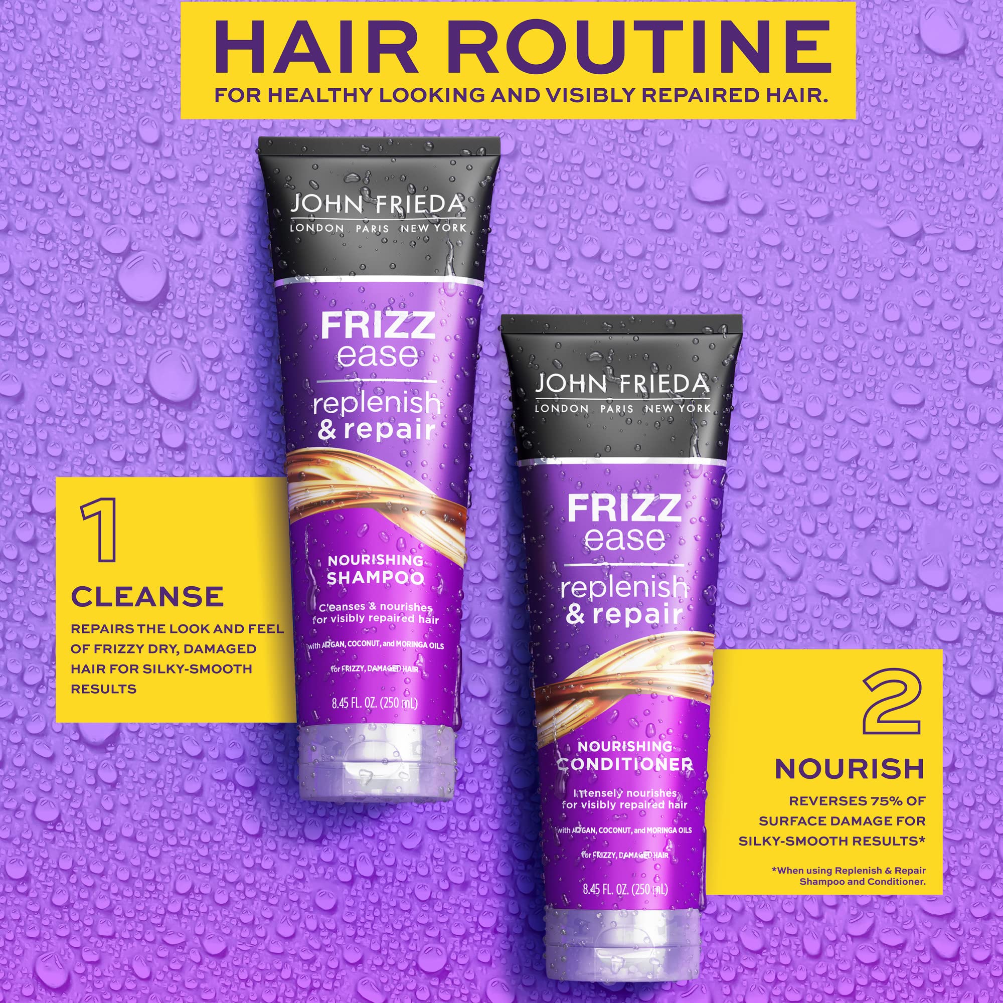 Foto 7 pulgar | Champú John Frieda Anti Frizz Con Aceite De Argán Y Coco 250 Ml - Venta Internacional.