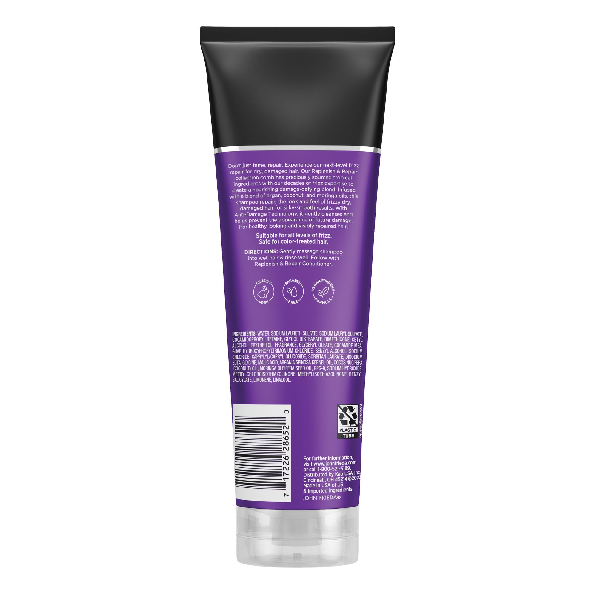 Foto 8 pulgar | Champú John Frieda Anti Frizz Con Aceite De Argán Y Coco 250 Ml - Venta Internacional.