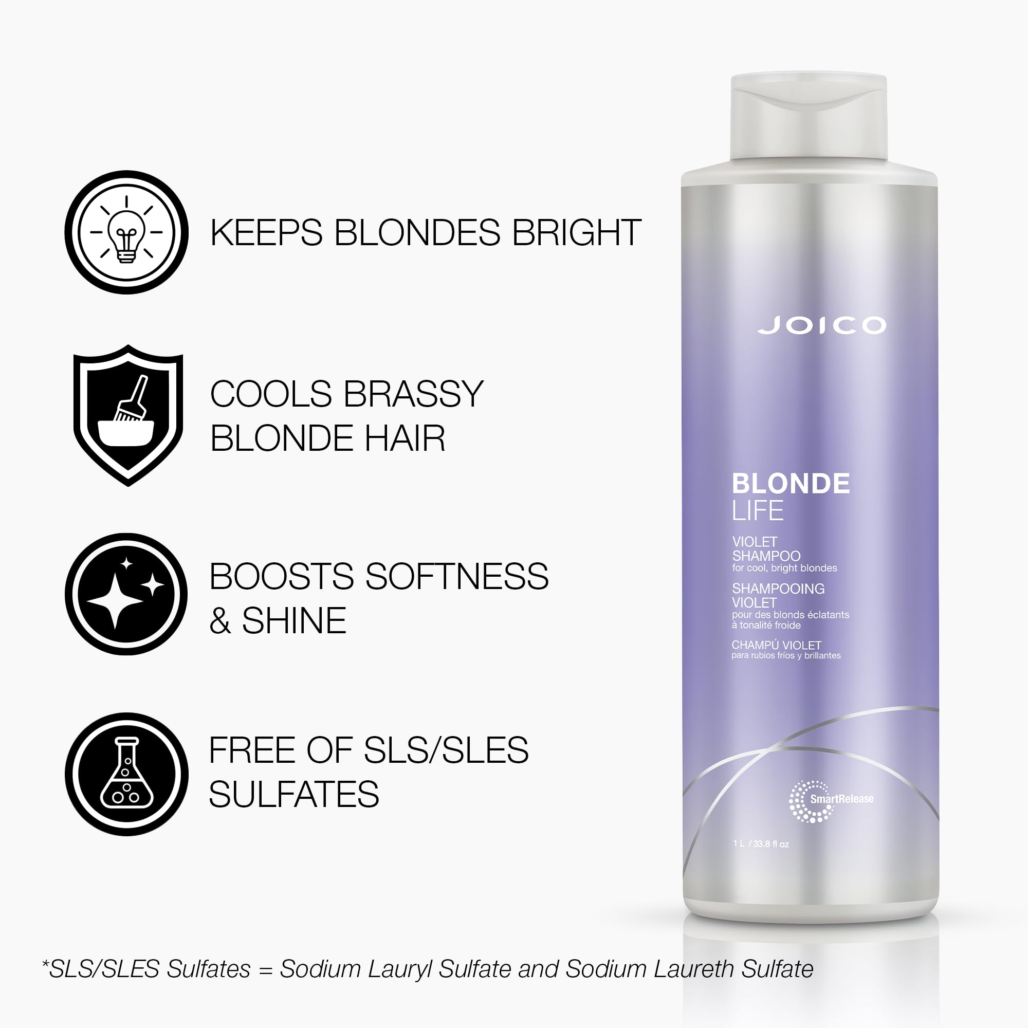 Foto 2 | Champú Joico Blonde Life Violet 1l Para Cabello Rubio Fresco - Venta Internacional.