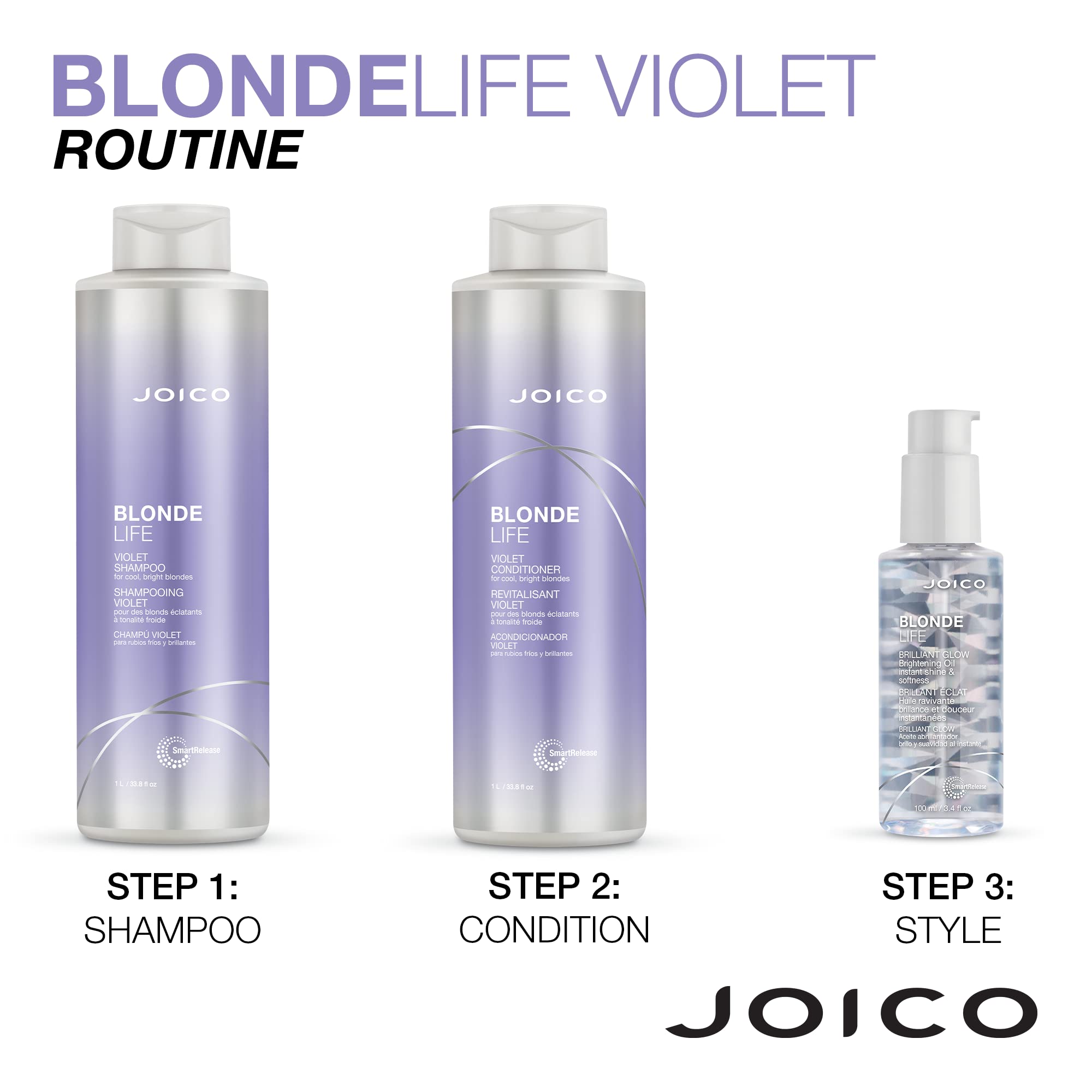 Foto 6 pulgar | Champú Joico Blonde Life Violet 1l Para Cabello Rubio Fresco - Venta Internacional.