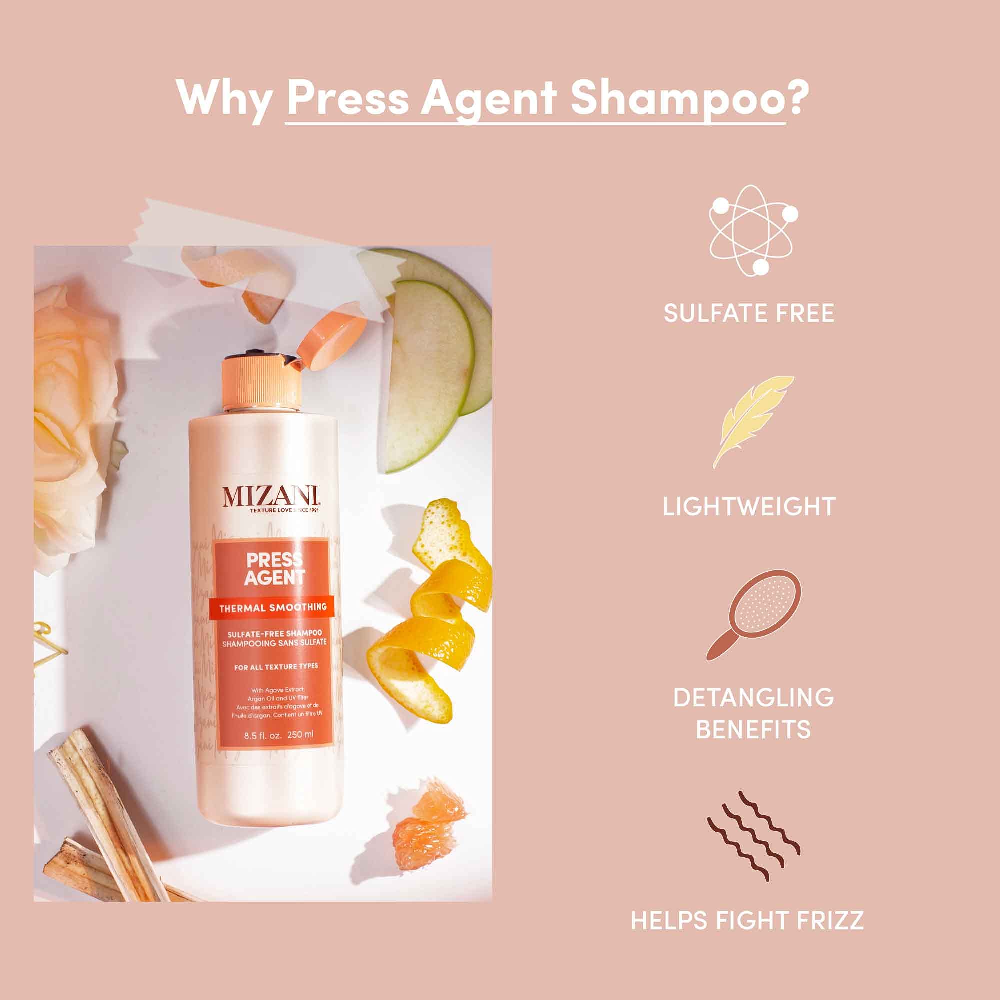Foto 3 | Champú Mizani Press Agent, Suavizante Térmico, 250 Ml, Sin Sulfatos - Venta Internacional.