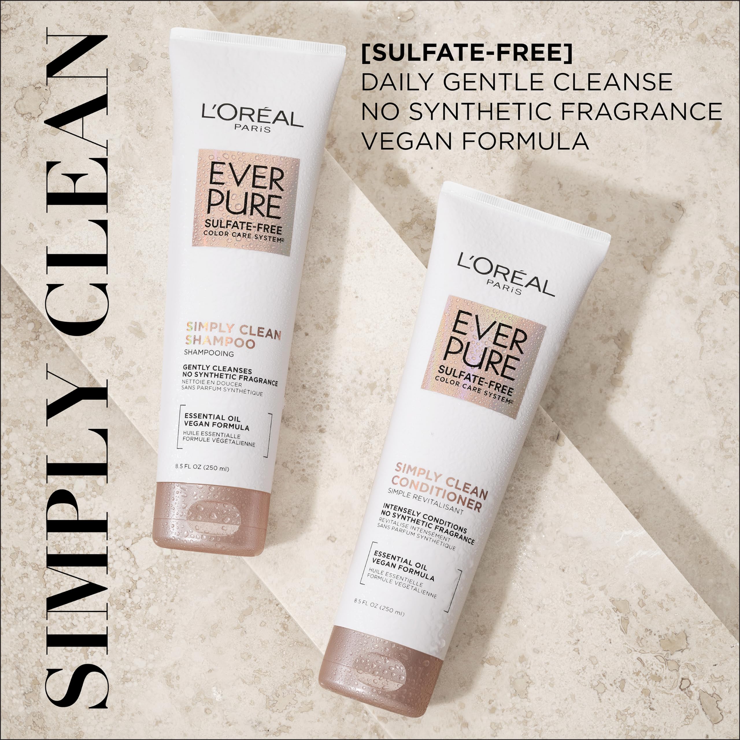 Foto 3 pulgar | Champú L'oreal Paris Everpure Simply Clean, 250 Ml, Sin Sulfatos - Venta Internacional.