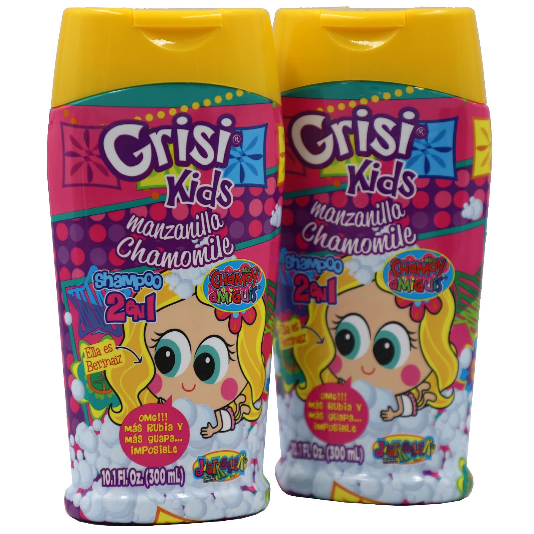 Foto 2 pulgar | Champú Acondicionador Limpiador Con Manzanilla Grisi Kids, 300 Ml, X2 - Venta Internacional.