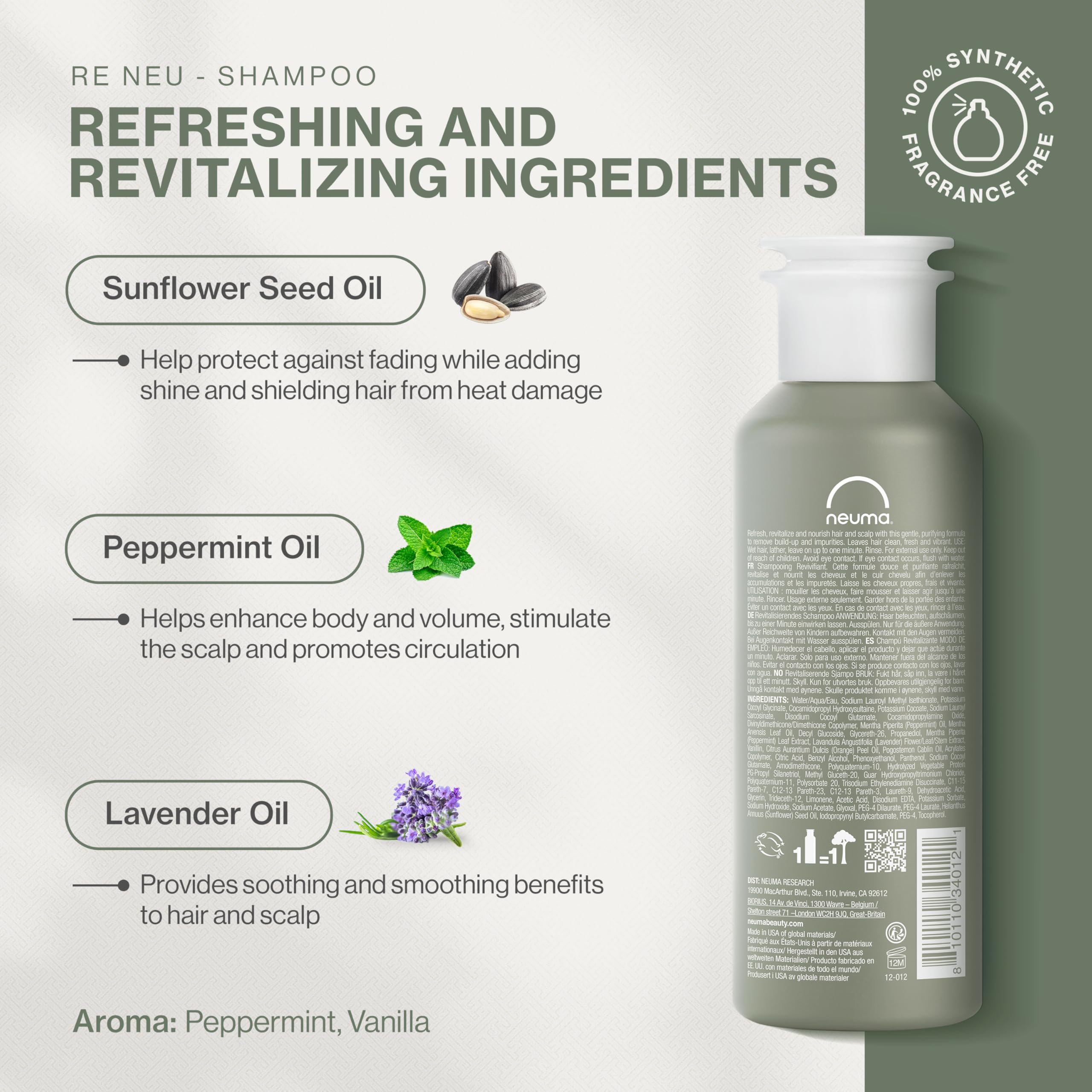 Foto 3 pulgar | Champú Neuma Re Neu Revitalizante Sin Sulfatos 250 Ml - Venta Internacional.