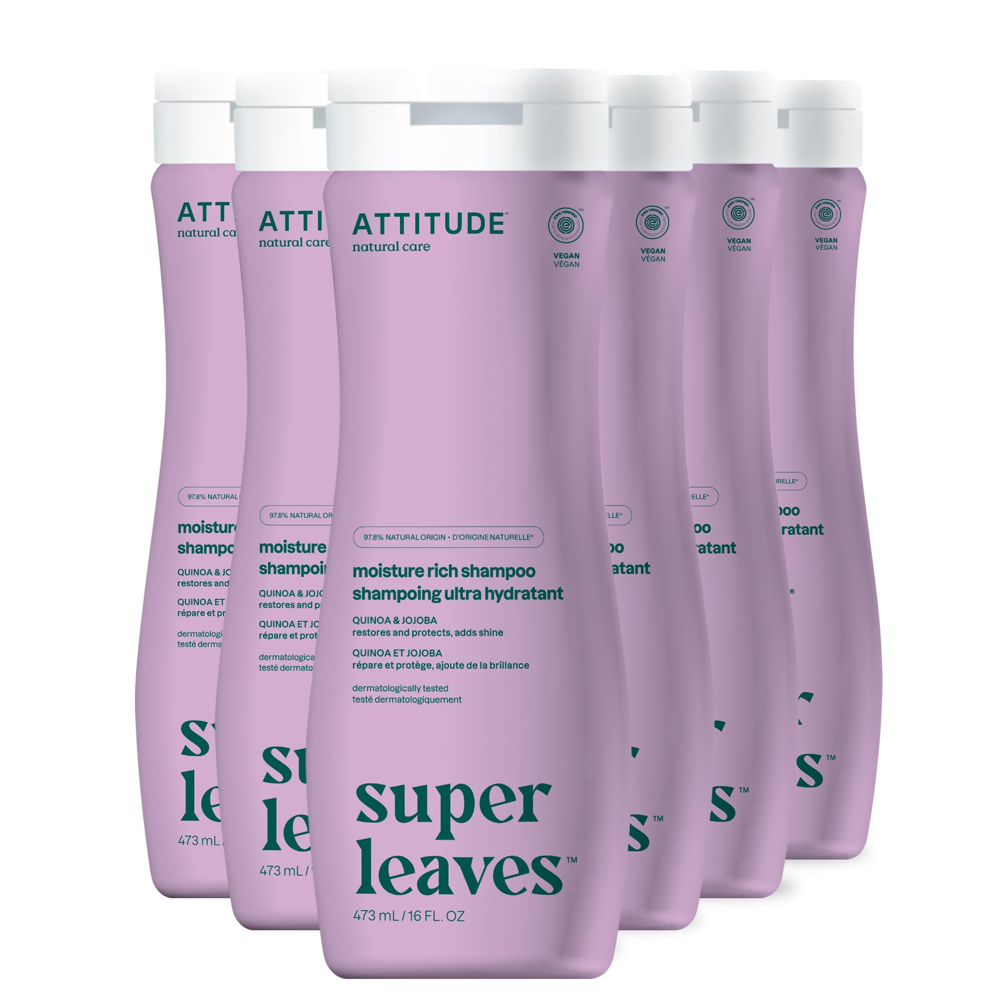 Champú Attitude Para Cabello Rico En Humedad, 480 Ml (paquete De 6) - Venta Internacional.