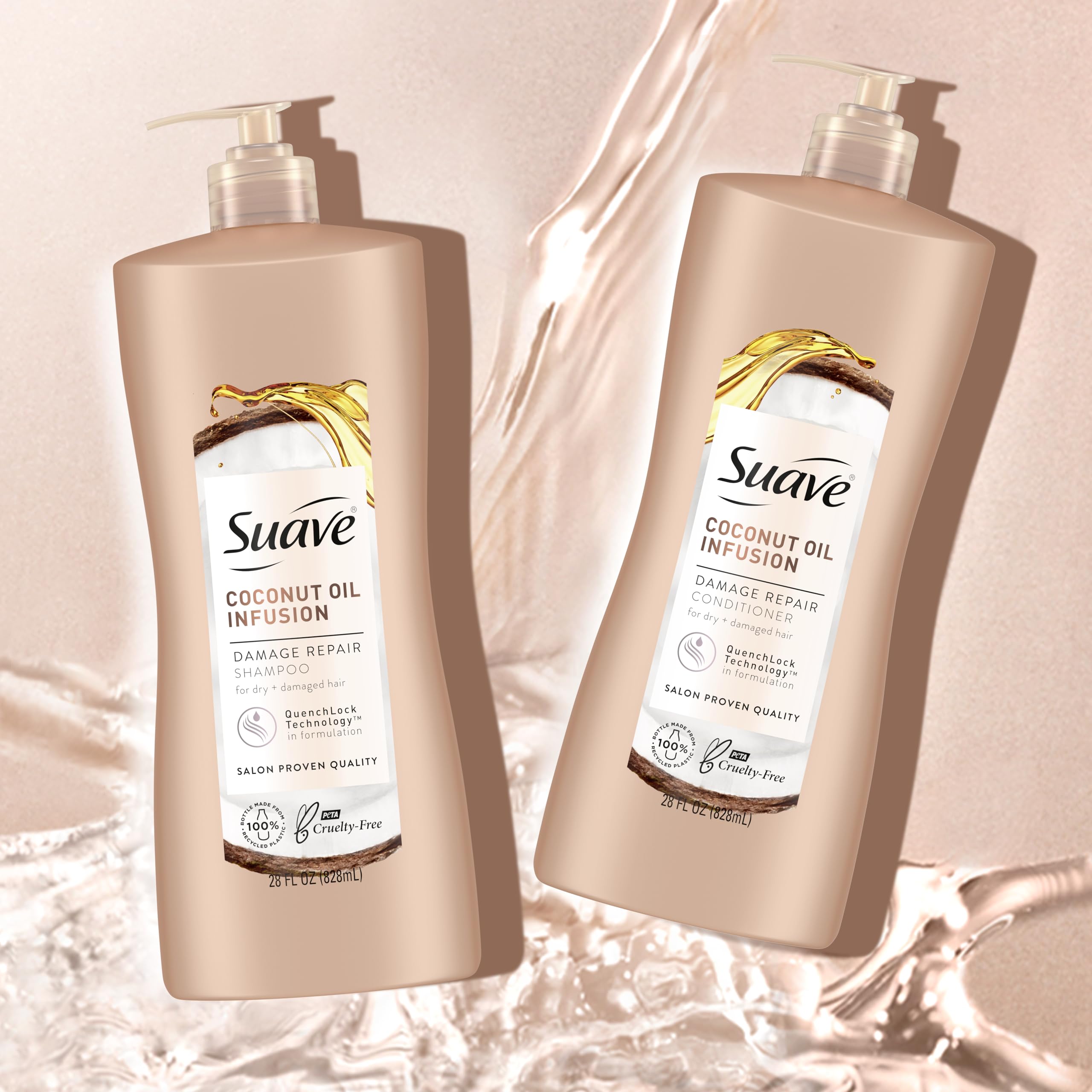 Foto 4 | Shampoo Suave Coconut Oil Damage Repair, 828 Ml, Paquete De 4 - Venta Internacional.