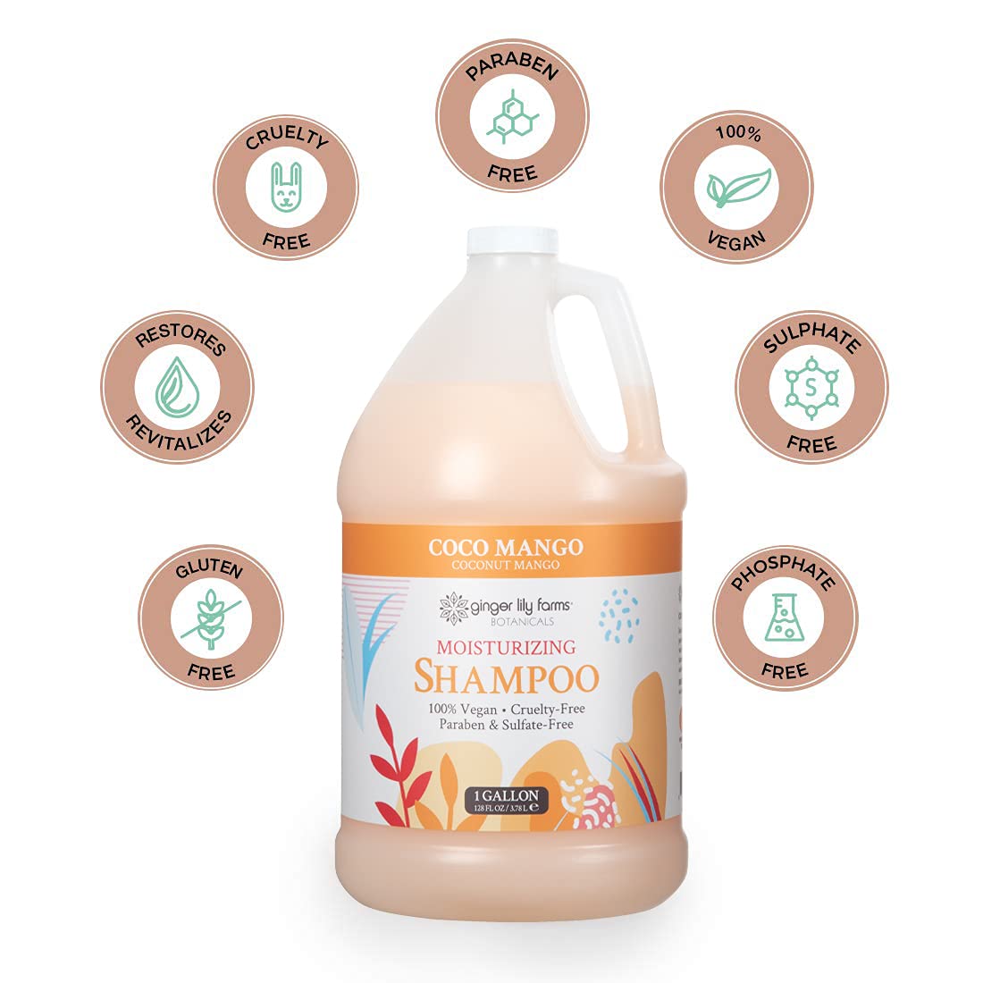 Foto 5 pulgar | Champú Ginger Lily Farms Botanicals Coco Mango 3,8 L - Venta Internacional.