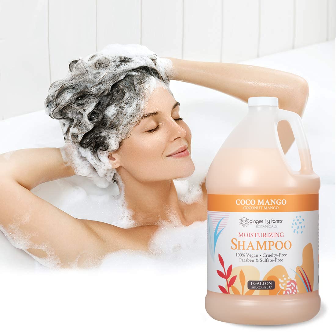 Foto 6 | Champú Ginger Lily Farms Botanicals Coco Mango 3,8 L - Venta Internacional.