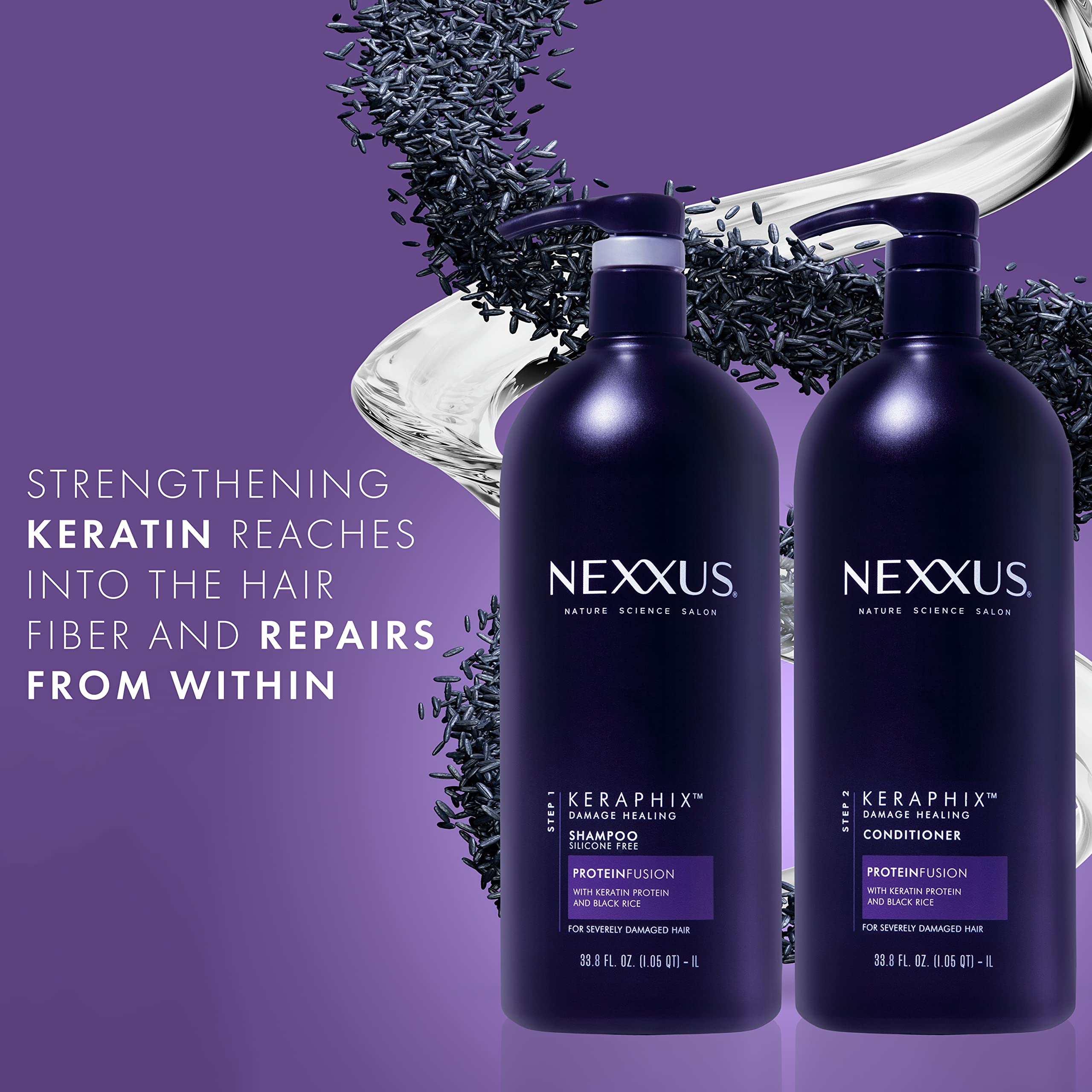 Foto 3 pulgar | Champú Nexxus Keraphix Con Proteinfusion 1l Para Cabello Dañado - Venta Internacional.