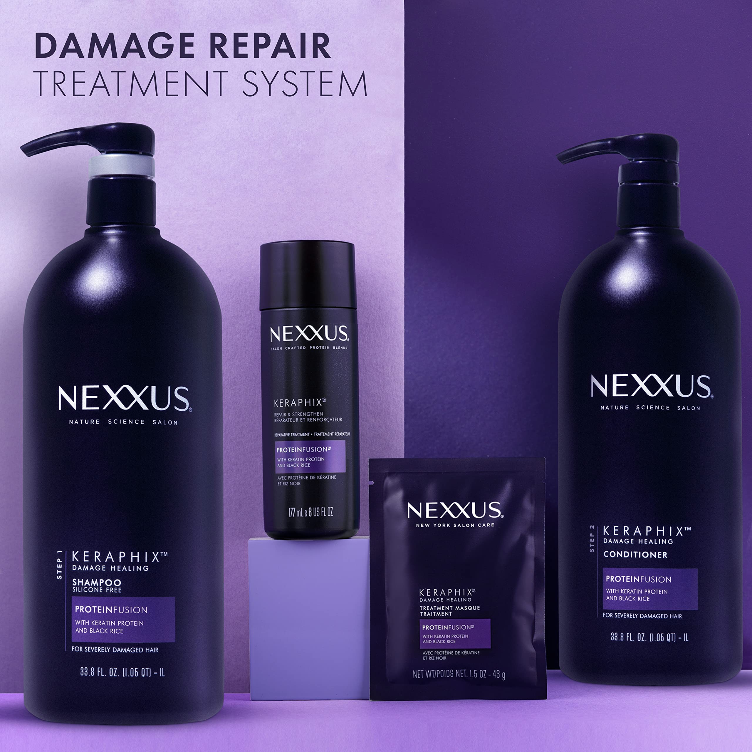 Foto 8 pulgar | Champú Nexxus Keraphix Con Proteinfusion 1l Para Cabello Dañado - Venta Internacional.