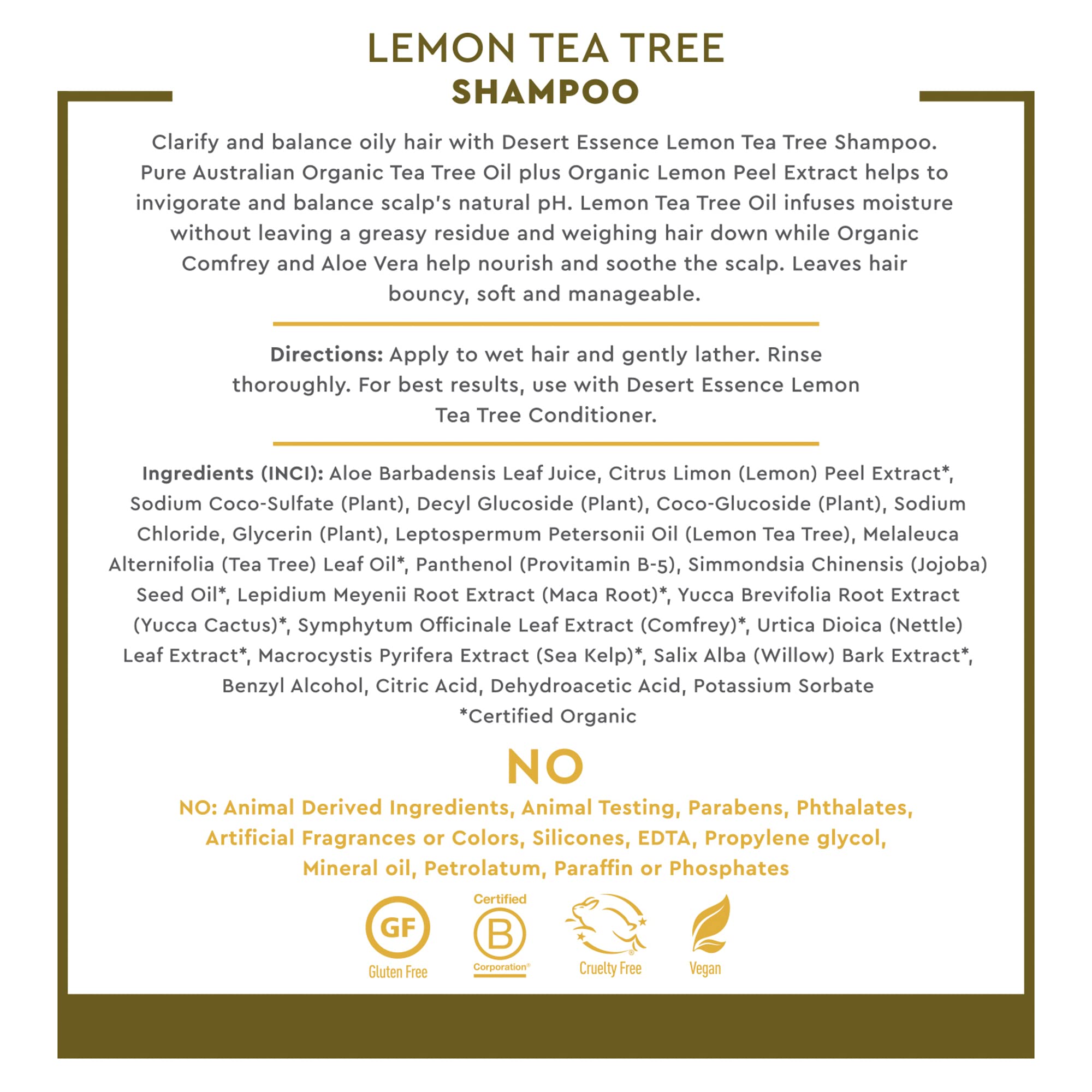 Foto 5 | Champú Desert Essence Lemon Tea Tree 240 Ml Con Raíz De Maca - Venta Internacional.
