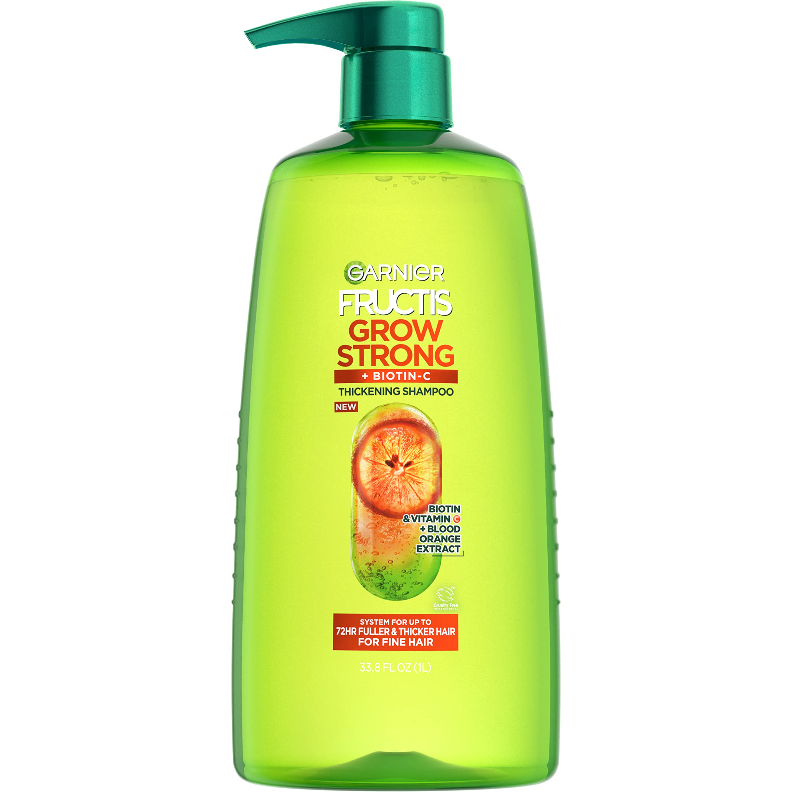 Foto 2 pulgar | Champú Garnier Fructis Grow Strong Para Engrosar El Cabello Fino, 1 Litro - Venta Internacional.