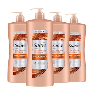 Foto 1 | Champú Suave Silk Protein Infusion Sleek & Smooth 800 Ml X4 - Venta Internacional.