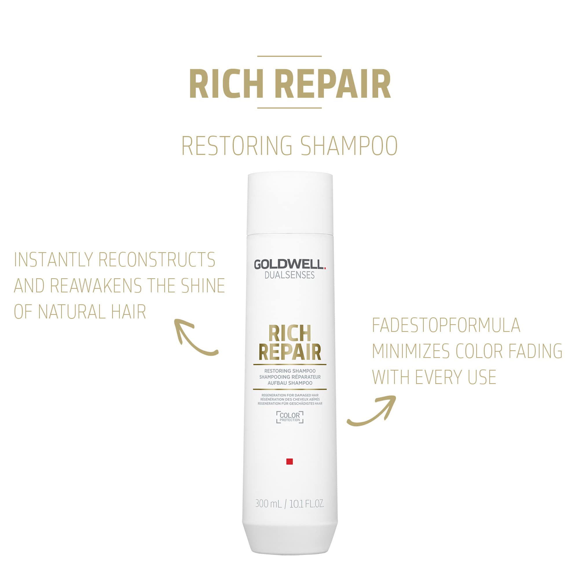 Foto 3 pulgar | Champú Goldwell Dualsenses Rich Repair Restoring 300 Ml - Venta Internacional.