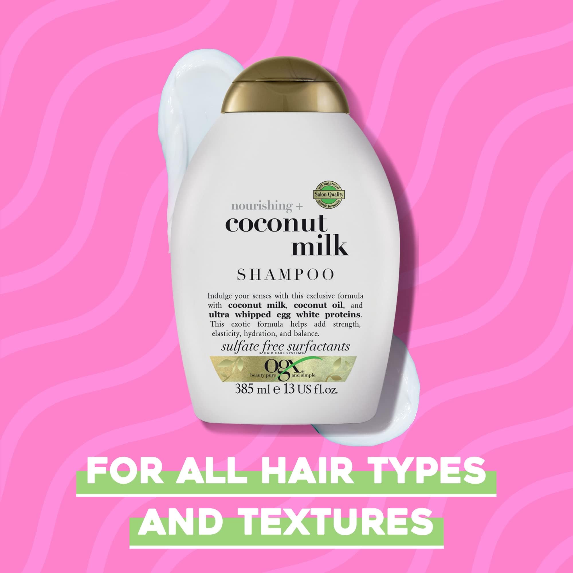 Foto 5 pulgar | Shampoo Ogx Leche De Coco Nutritiva 384 Ml (paquete De 2) - Venta Internacional.
