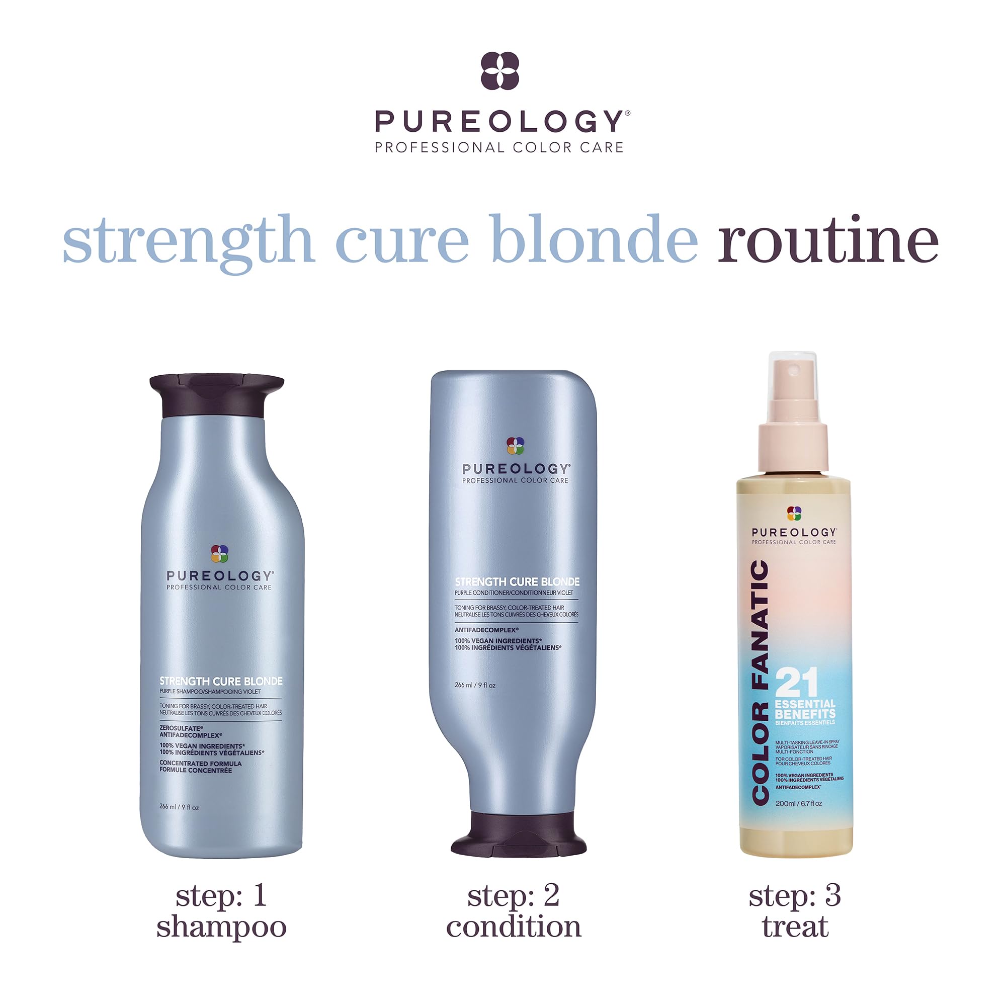 Foto 6 pulgar | Champú Pureology Strength Cure Blonde Purple 266 Ml - Venta Internacional.