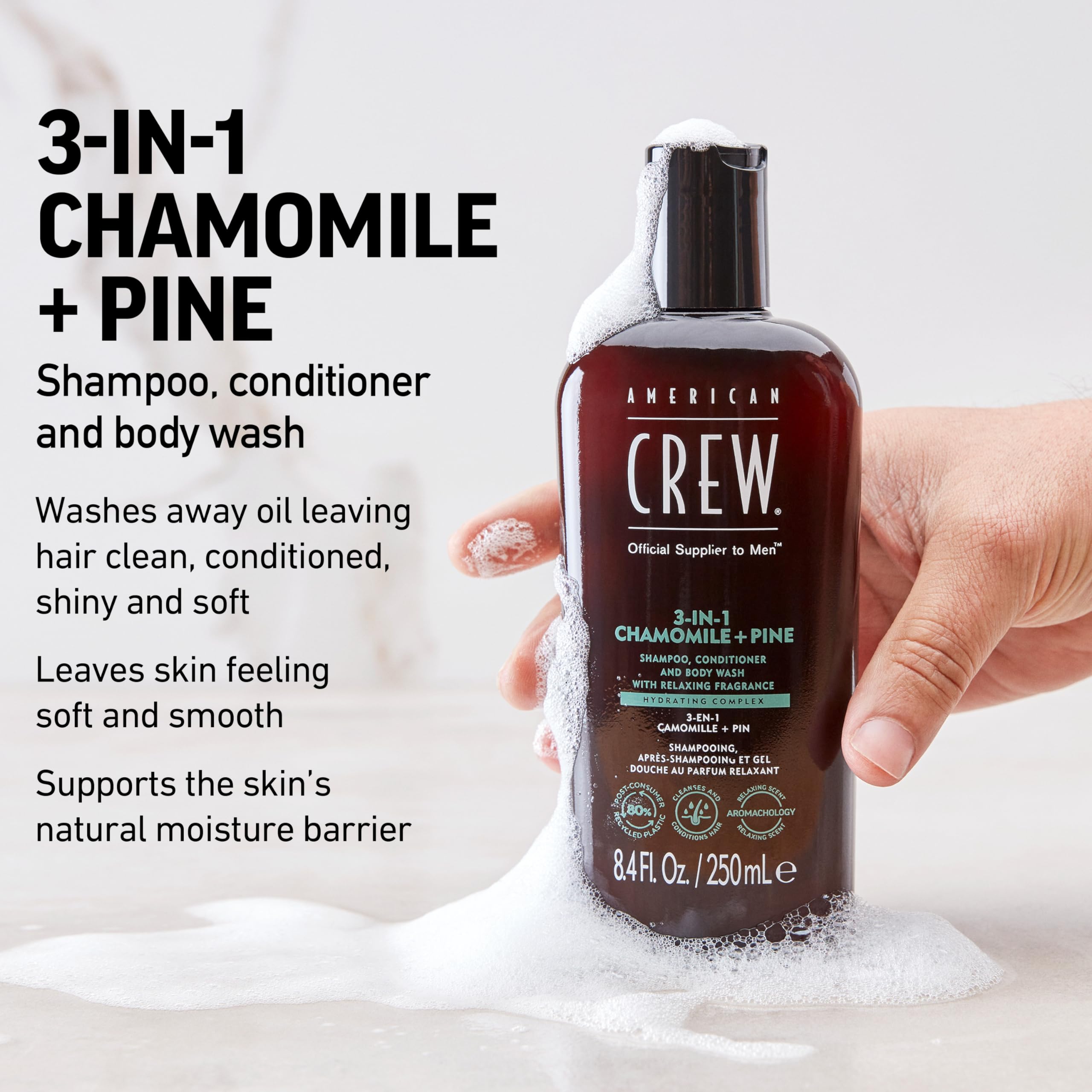 Foto 4 pulgar | Champú, Acondicionador Y Gel De Baño American Crew 450 Ml - Venta Internacional.