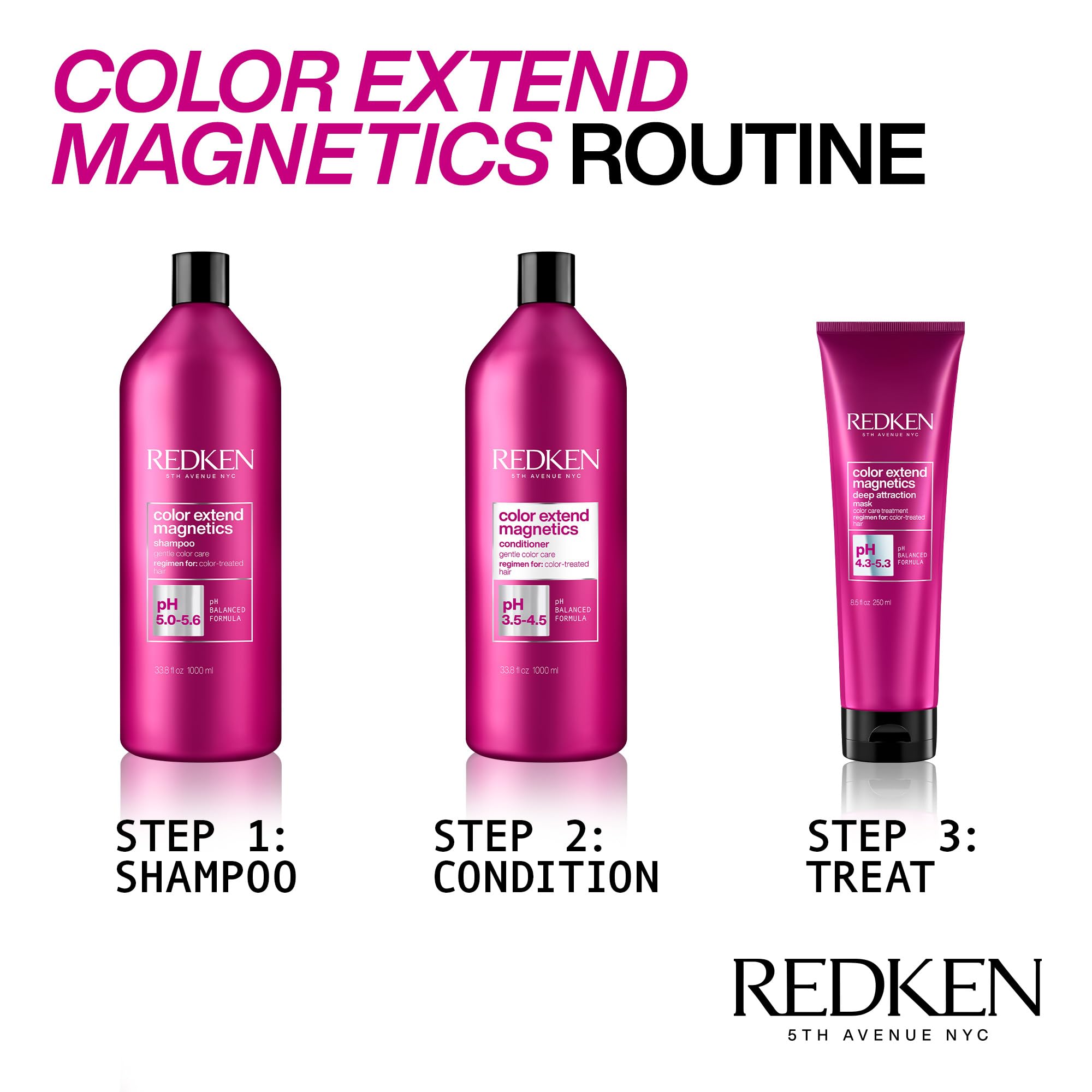 Foto 5 pulgar | Champú Redken Color Extend Magnetics, 1 Litro, Para Cabello Teñido - Venta Internacional.