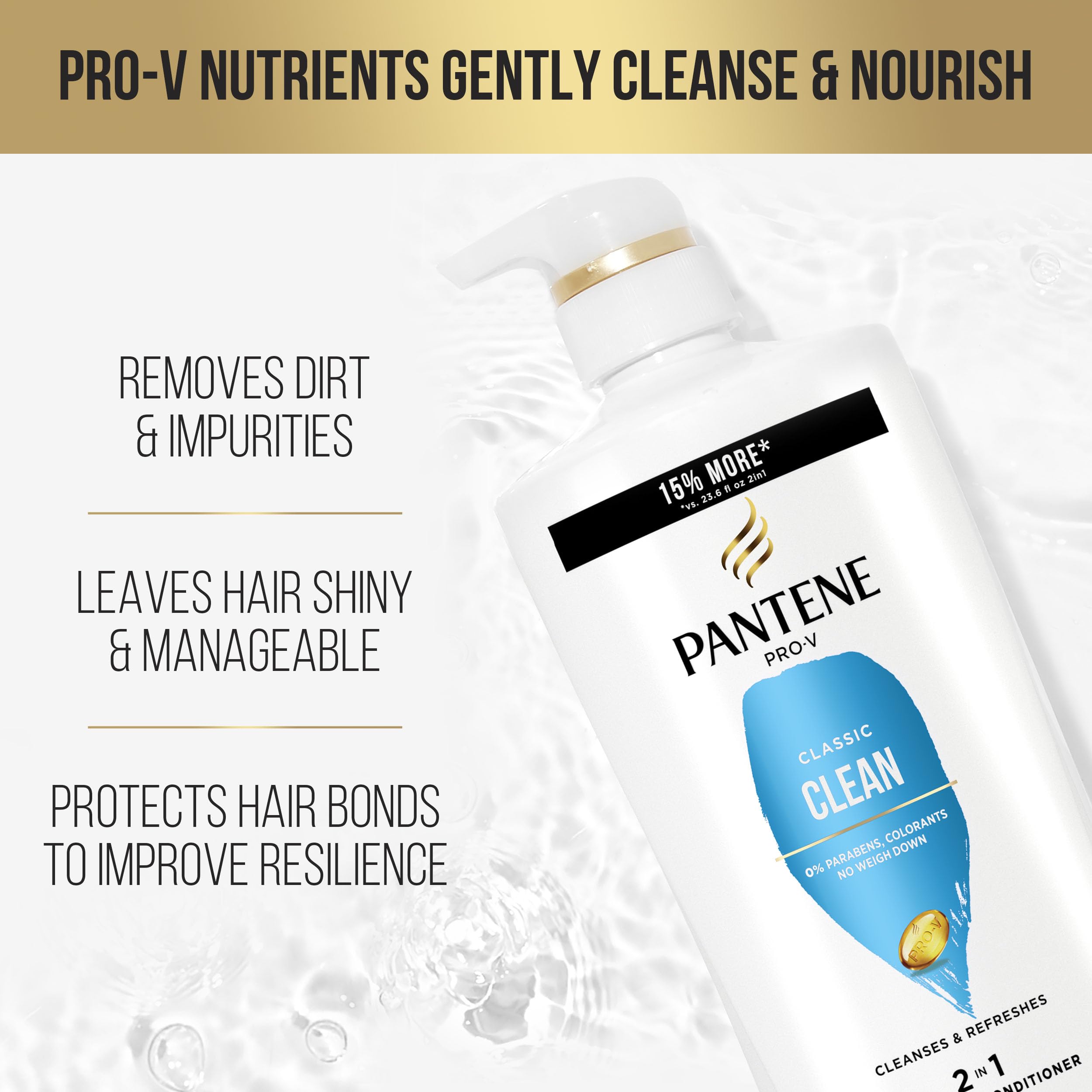 Foto 3 pulgar | Set De Champú Y Acondicionador Pantene Classic Clean 2 En 1 - Venta Internacional.