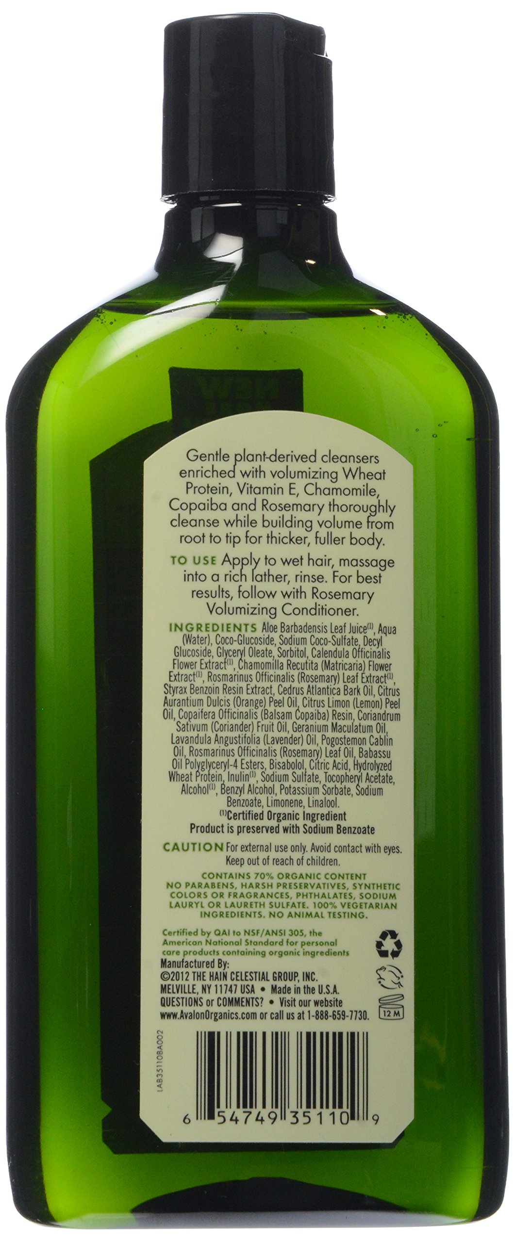 Foto 3 pulgar | Champú Avalon Organics Voluminizador De Romero 325 Ml - Venta Internacional.