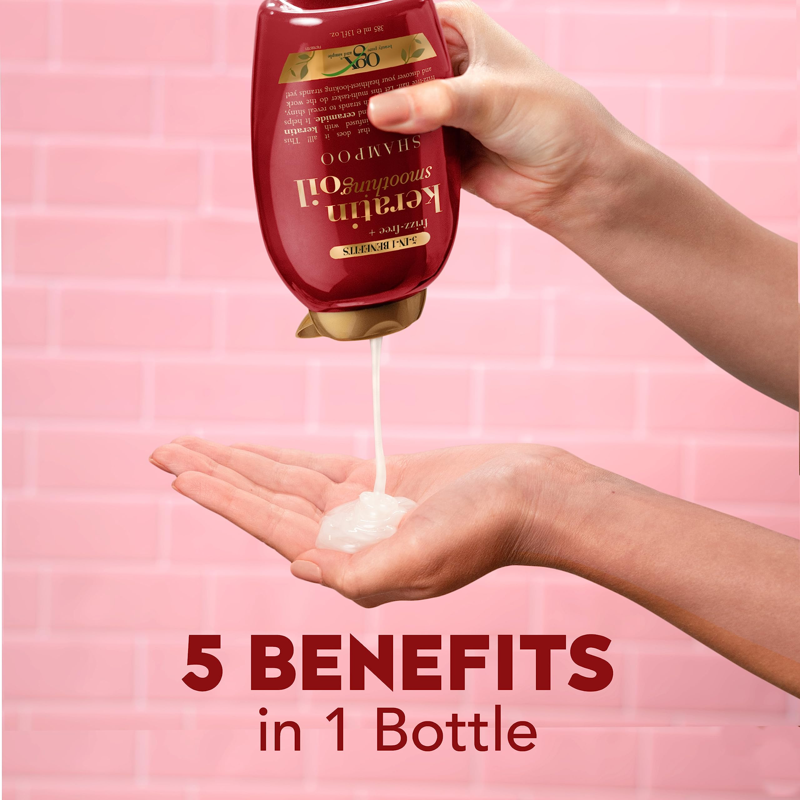 Foto 8 pulgar | Shampoo Ogx Frizz-free + Aceite Suavizante De Queratina 5 En 1, 200 Ml - Venta Internacional.