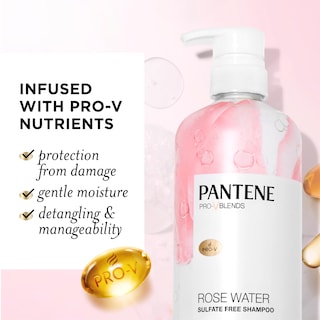 Foto 2 | Champú Pantene Sin Sulfato De Agua De Rosas 880 Ml Con Vitamina B5 - Venta Internacional.
