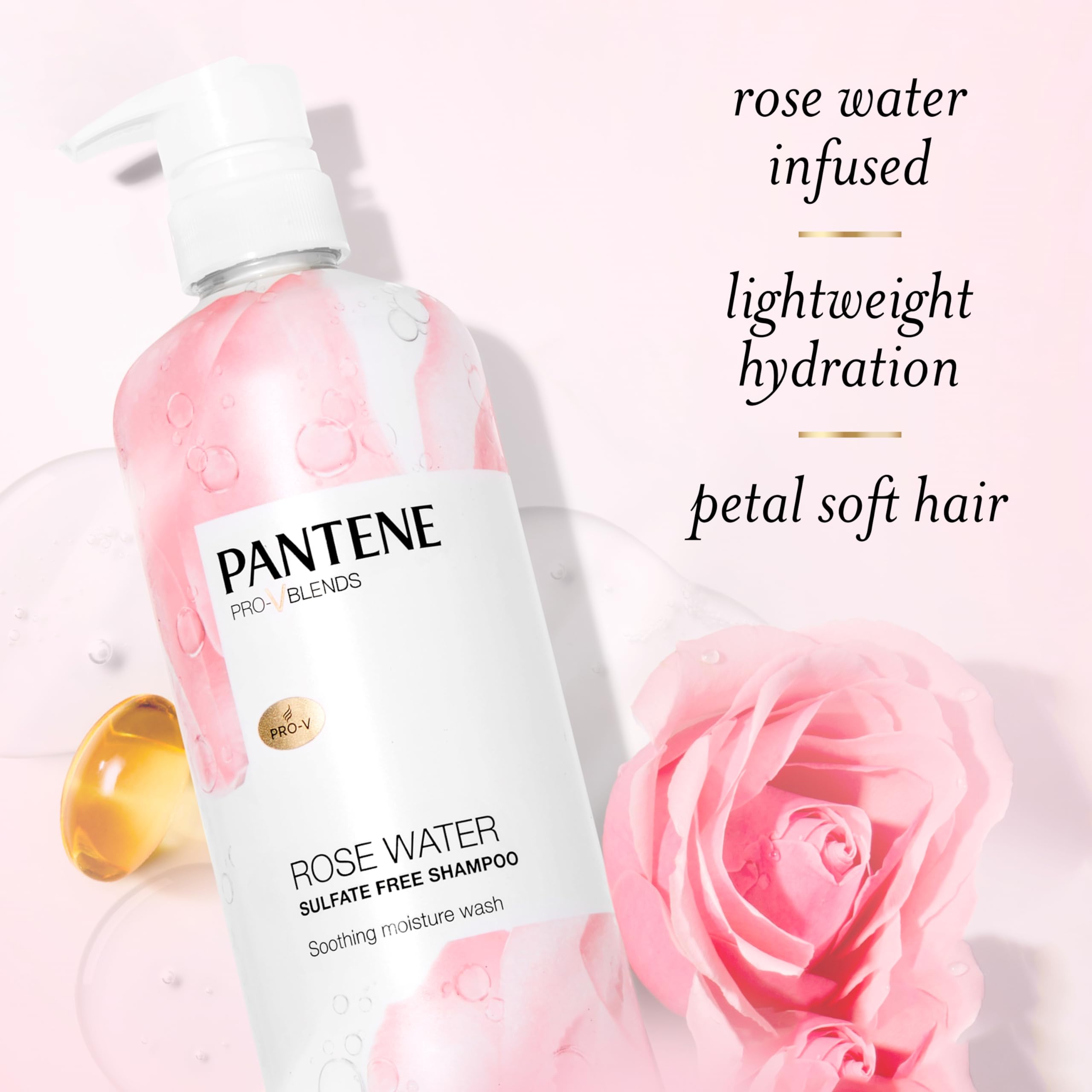 Foto 6 pulgar | Champú Pantene Sin Sulfato De Agua De Rosas 880 Ml Con Vitamina B5 - Venta Internacional.