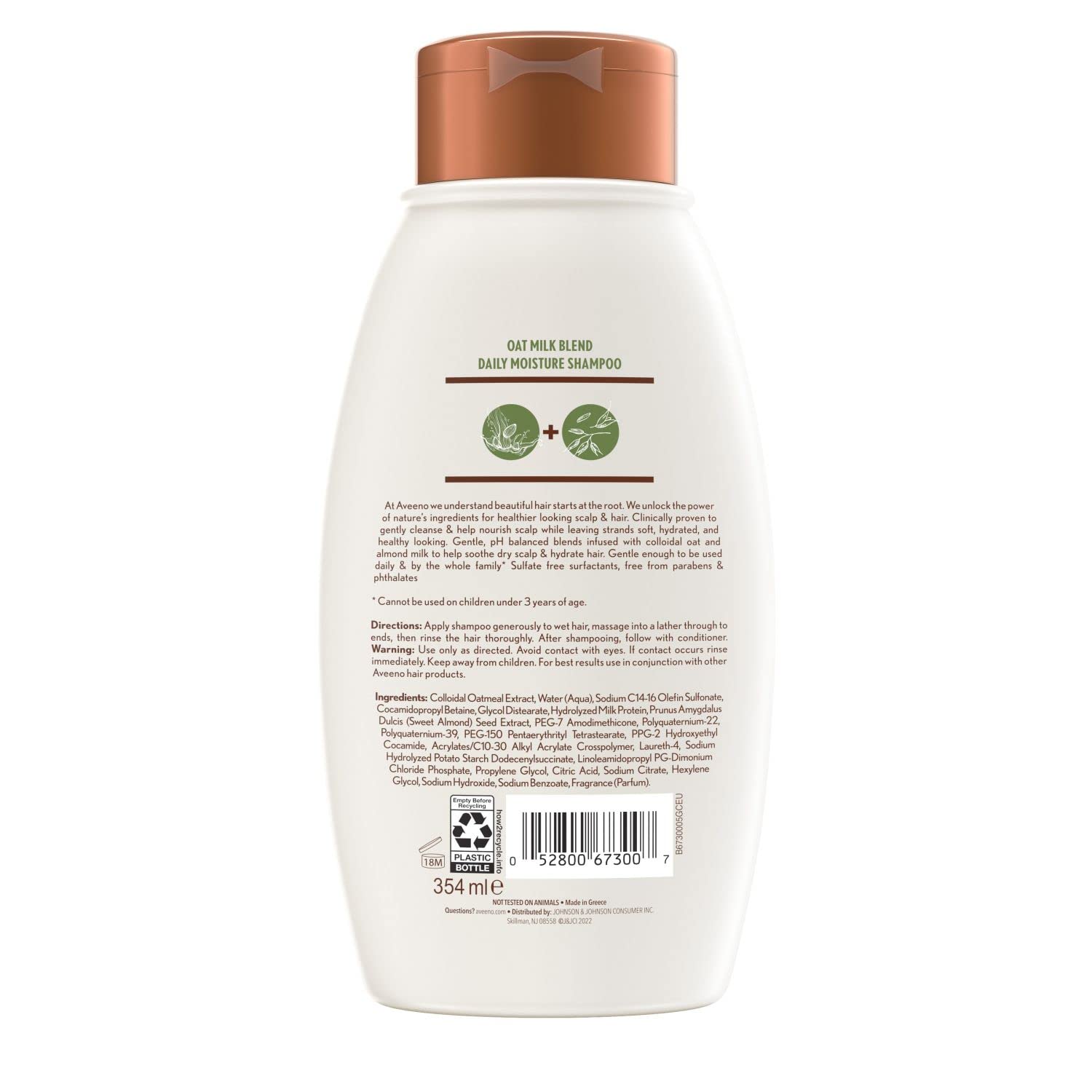 Foto 8 pulgar | Champú Aveeno, Mezcla Hidratante De Leche De Avena, 360 Ml (paquete De 2) - Venta Internacional.