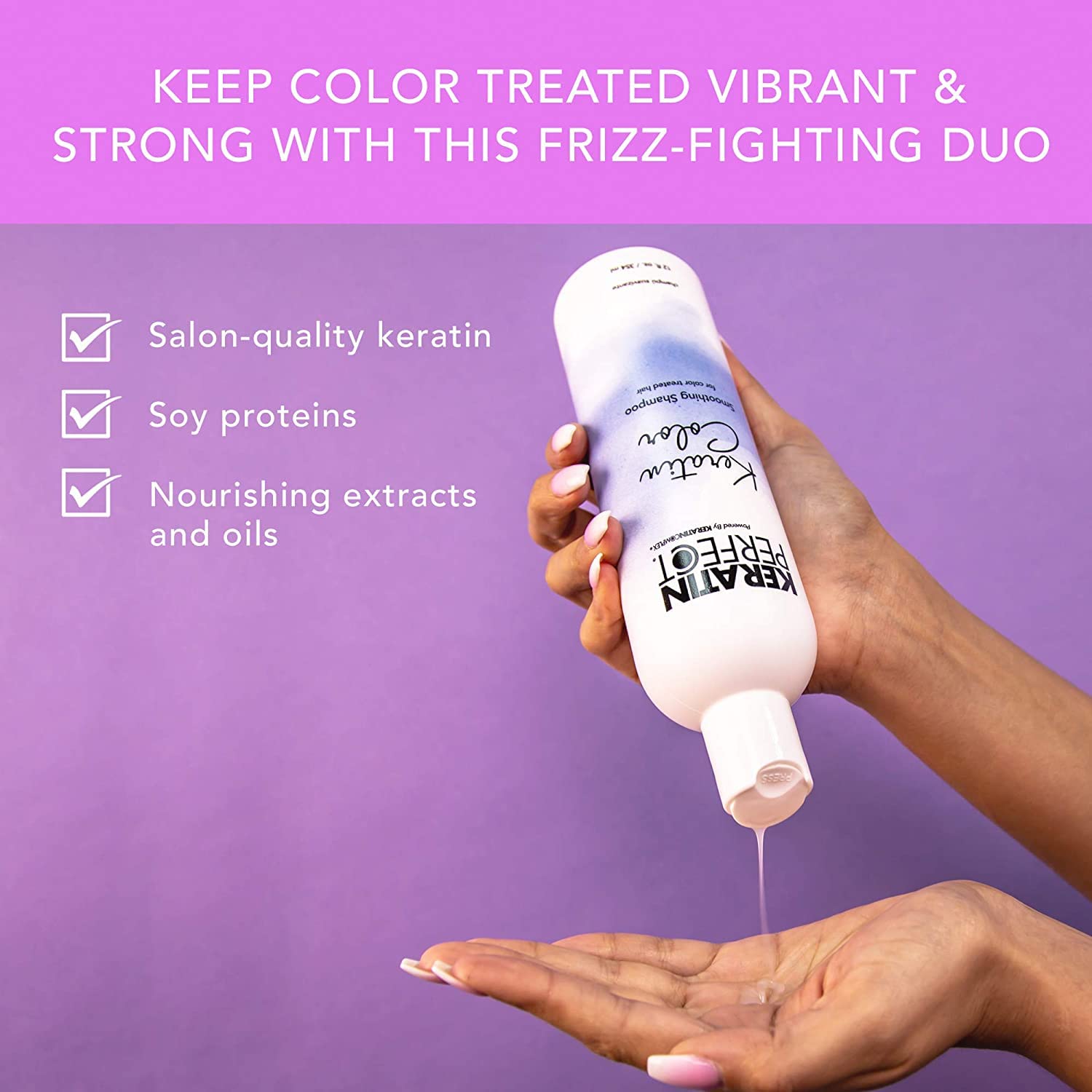 Foto 4 | Champú Keratin Perfect Keratin Color Suavizante 350 Ml - Venta Internacional.