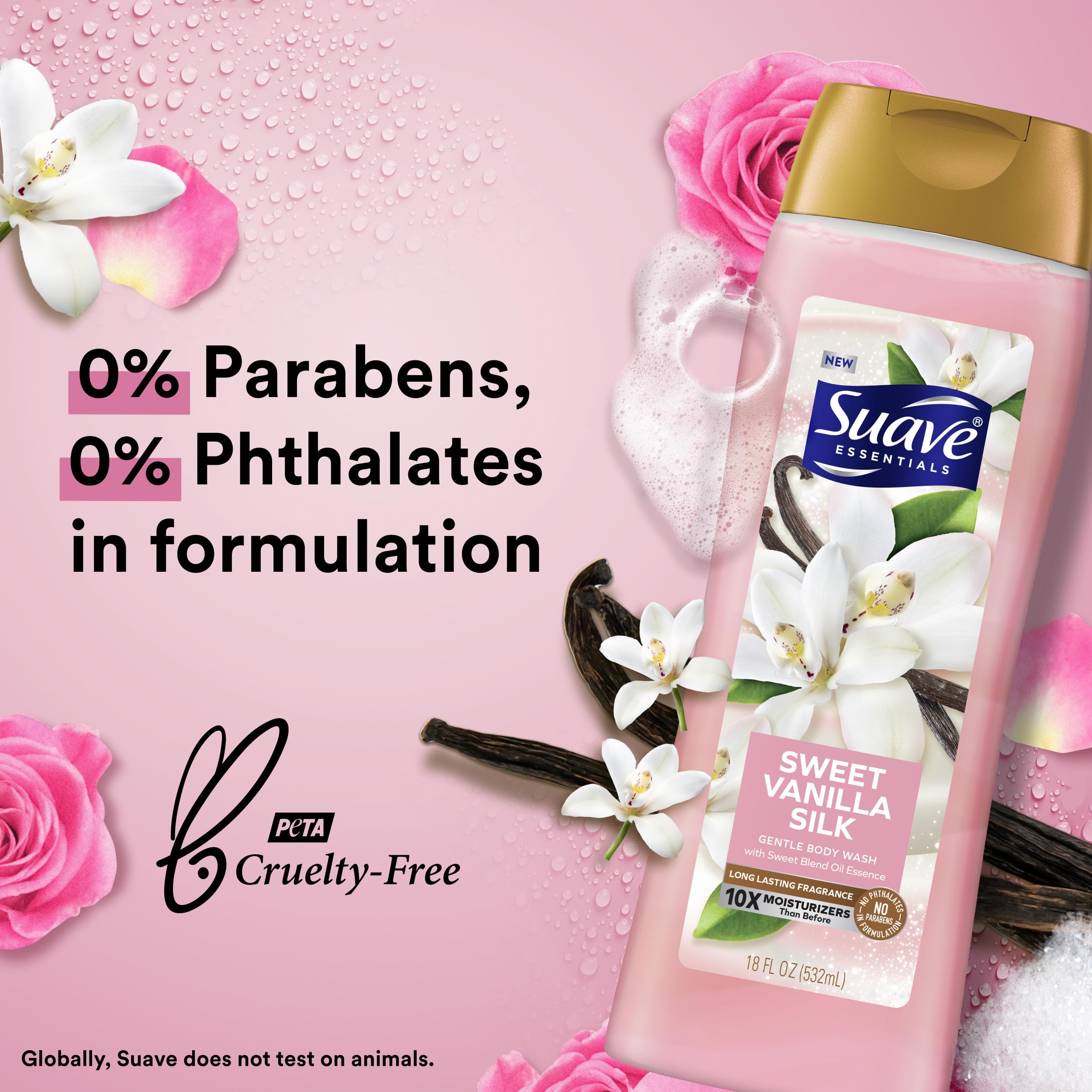 Foto 3 pulgar | Gel De Baño Suave Hidratante Con Vainilla Dulce Para Mujer, 530 Ml, 6 Unidades - Venta Internacional.