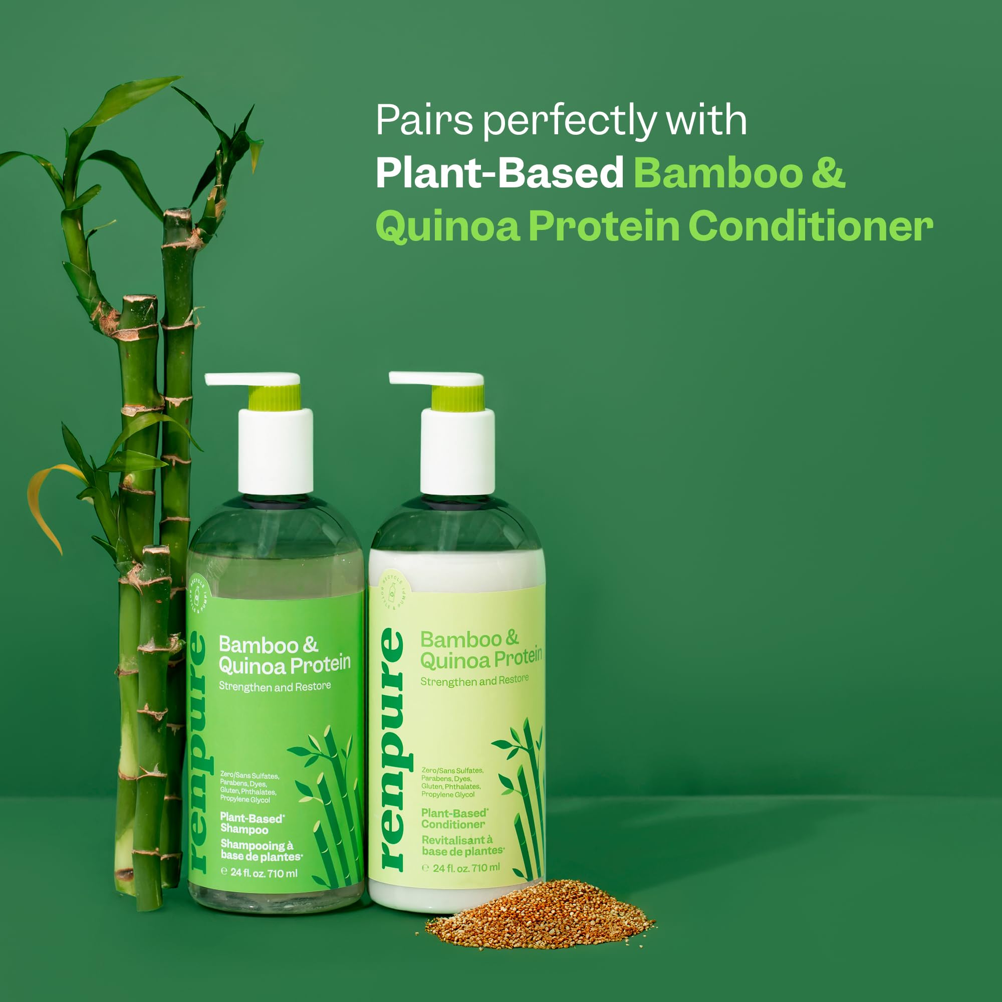 Foto 6 | Champú Renpure Bamboo & Quinoa 710 Ml Que Restaura E Hidrata - Venta Internacional.